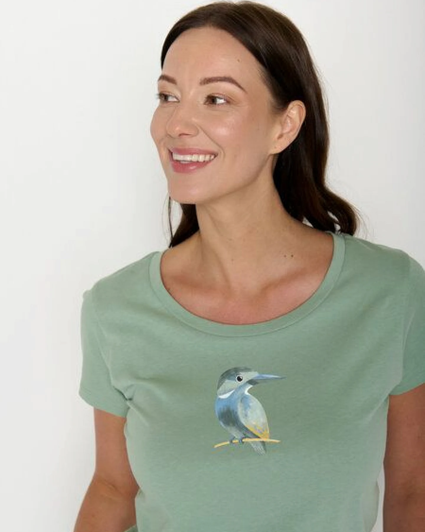 GREENBOMB Bird Look Loves - Sportliches T-Shirt aus Bio-Baumwolle / hochwertiger Print / GOTS / Fair & Vegan – Ansicht 2