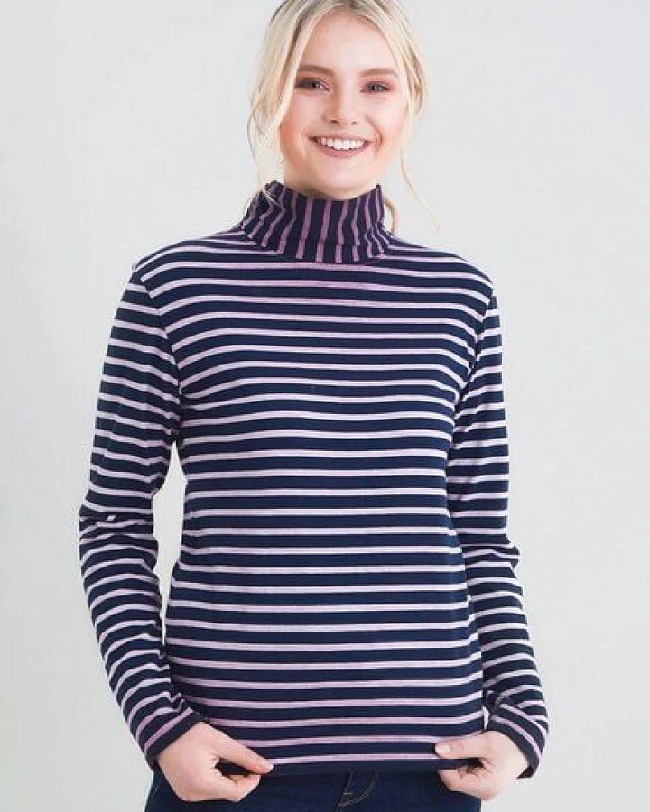 ORGANICATION Ringelshirt mit Stehkragen aus 100% Bio Baumwolle