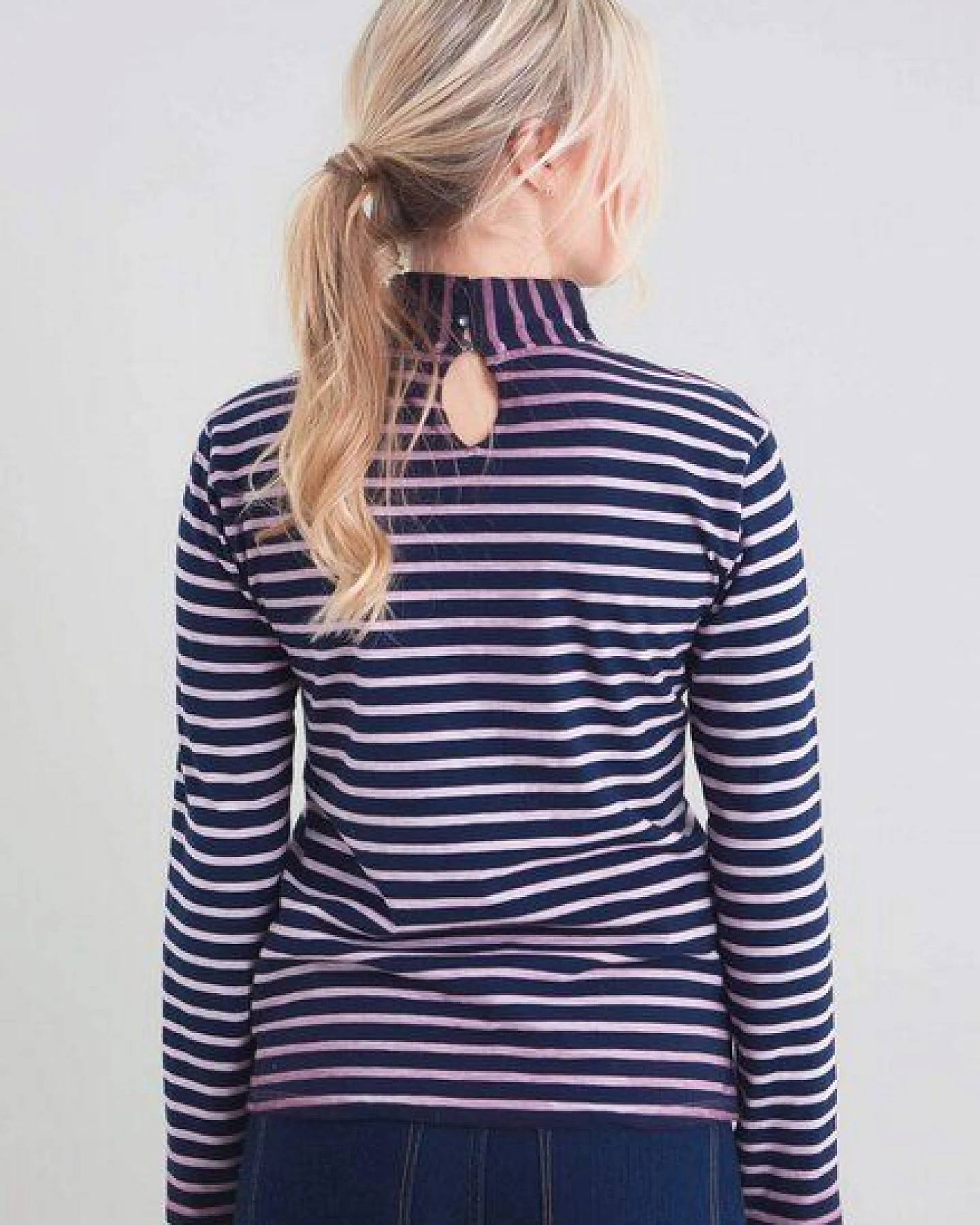 ORGANICATION Ringelshirt mit Stehkragen aus 100% Bio Baumwolle – Ansicht 3