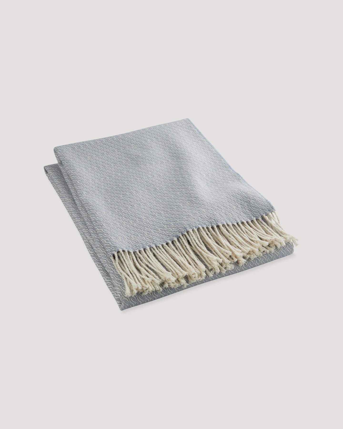 hessnatur Mix Plaid LIA aus Bio-Baumwolle mit Bio-Lambswool - blau - Größe 130x180 cm – Ansicht 2