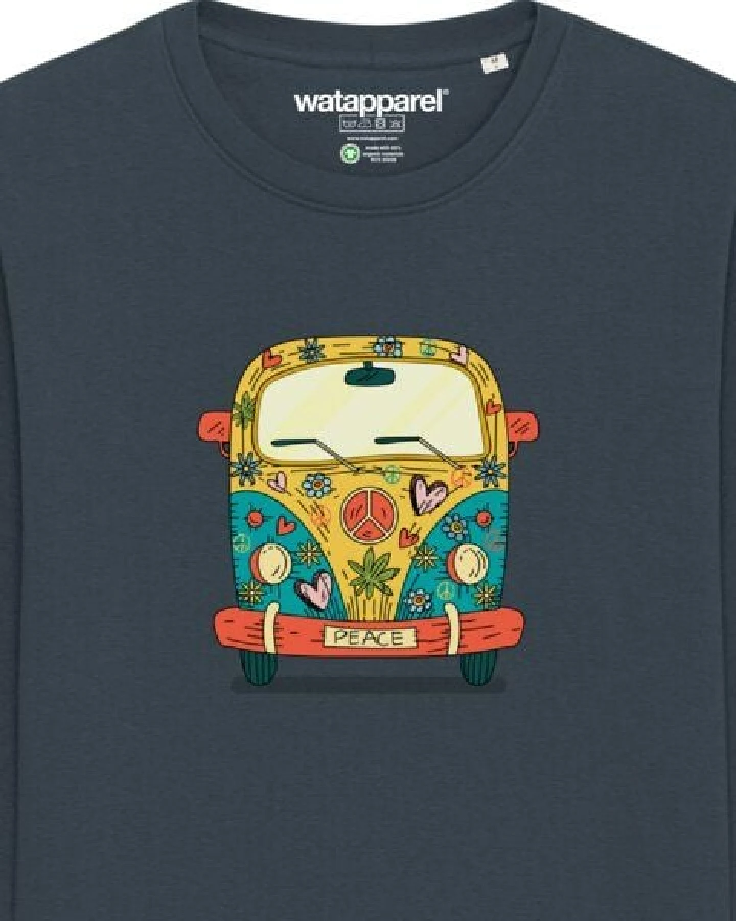 watapparel Sweatshirt Unisex Hippies Bus – Ansicht 3