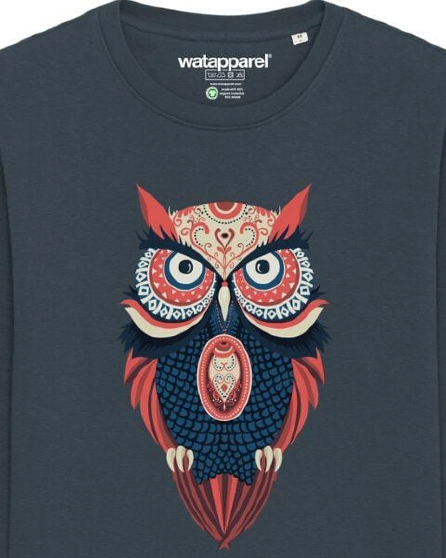 watapparel Sweatshirt Unisex Colorful Owl – Ansicht 3