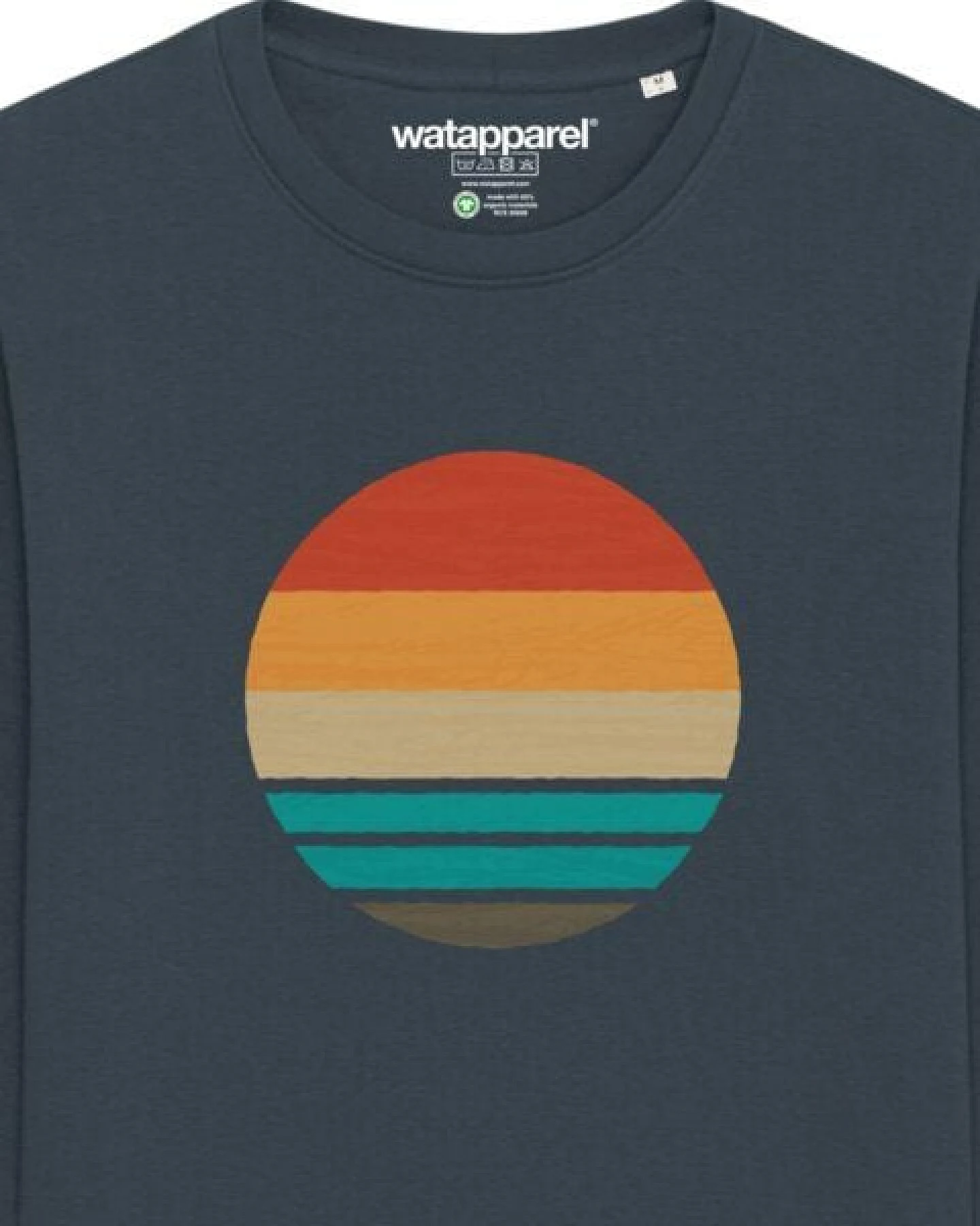 watapparel Sweatshirt Unisex Retro Sunset Ocean – Ansicht 3