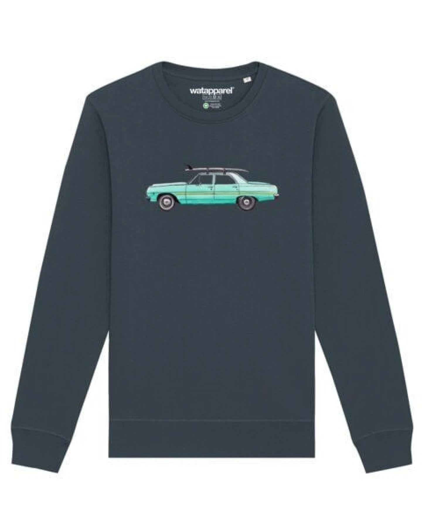 watapparel Sweatshirt Unisex Surf Car – Ansicht 2