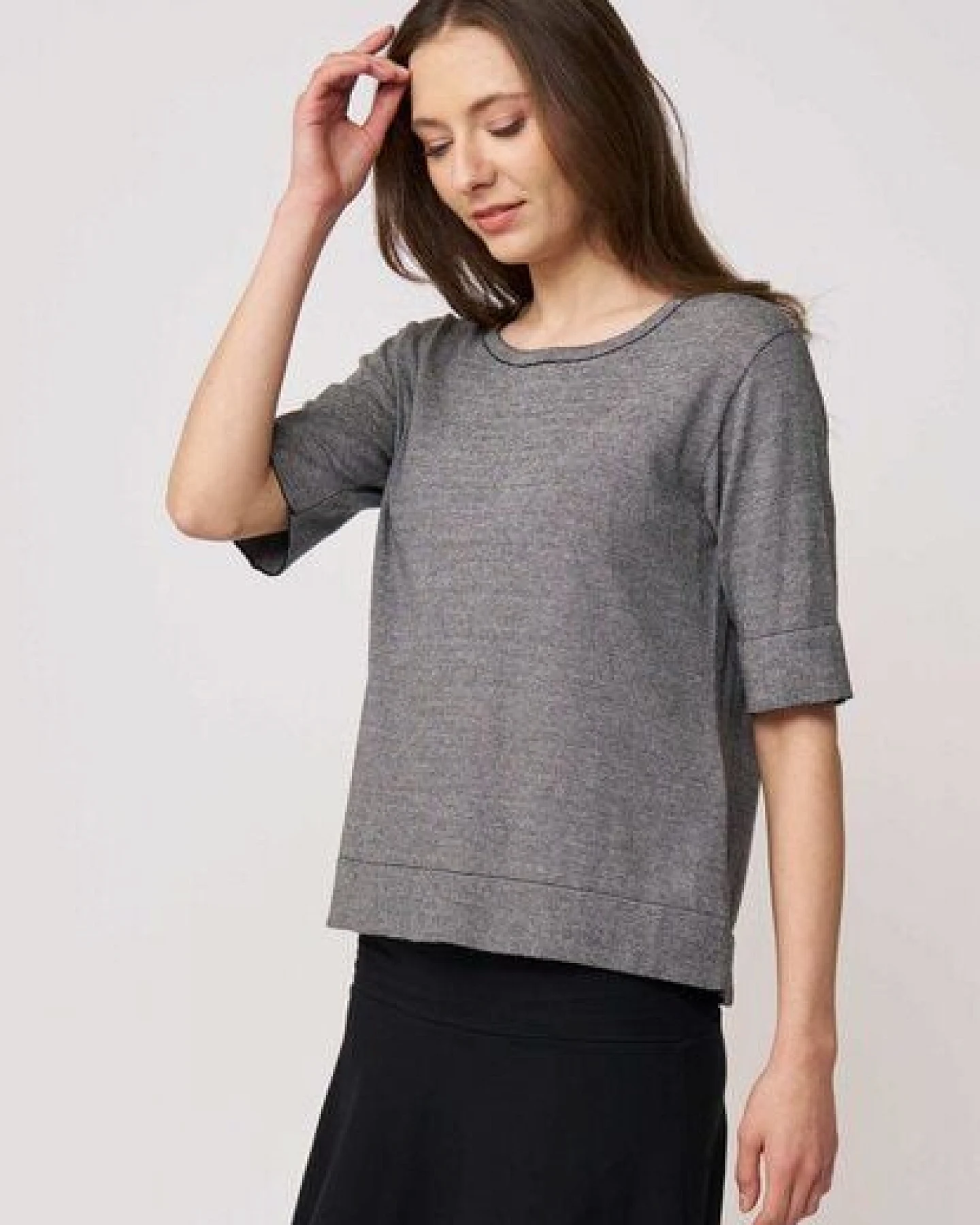 LANA Organic leichter Strickpulli für Damen, Modell Nicole – Ansicht 4