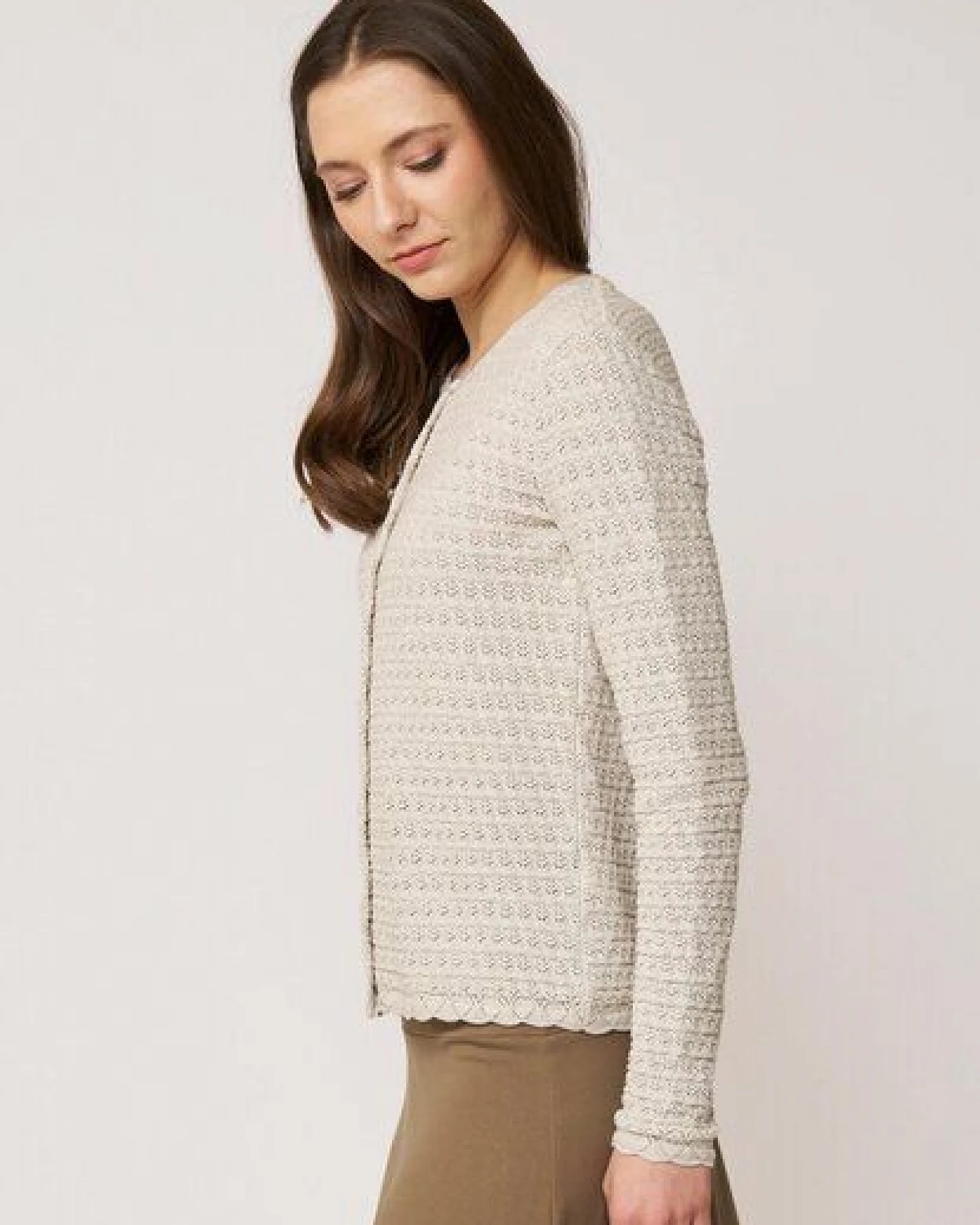 LANA Organic Strickjacke für Damen, Modell Marcelina – Ansicht 3