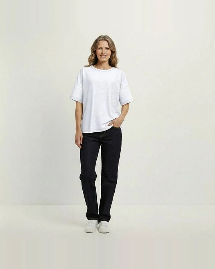 YTWOO Oversized Slub T-Shirt Mid-Light