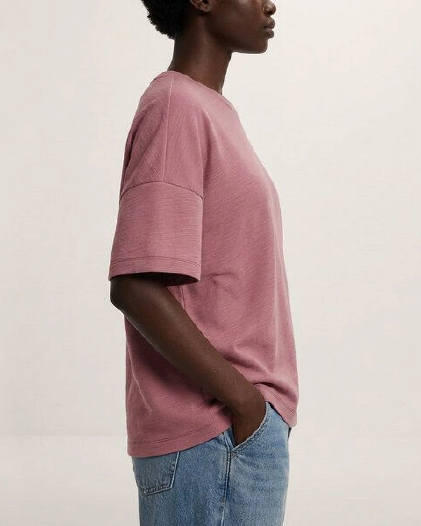 YTWOO Oversized Slub T-Shirt Mid-Light – Ansicht 4