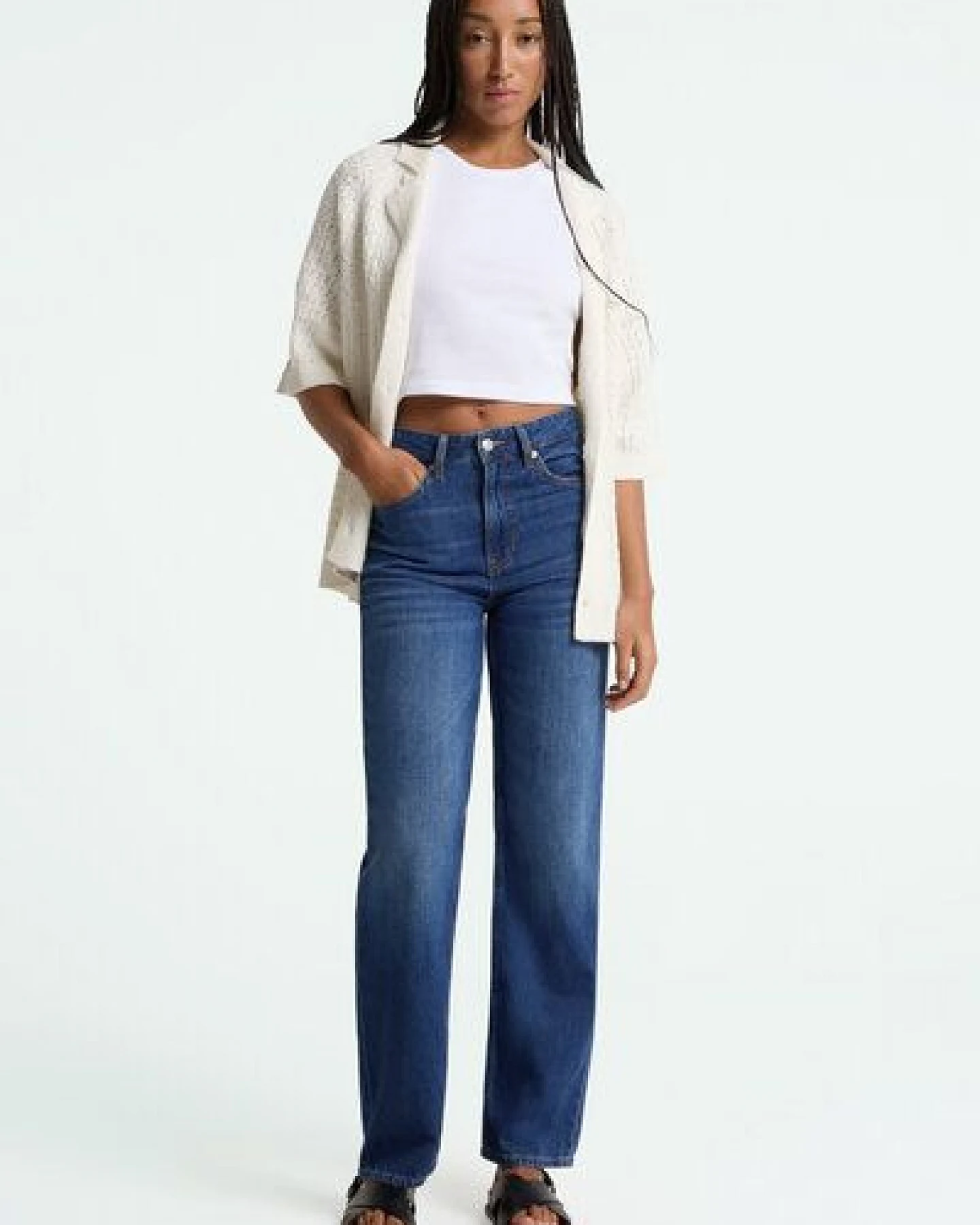 Kings Of Indigo Jeans Liora - High rise Straight - Hopcete Electric Dark – Ansicht 4