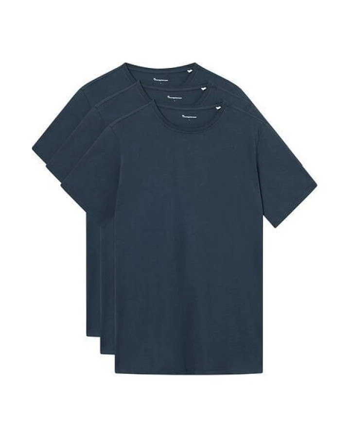 KnowledgeCotton Apparel 3-Pack Basic T-Shirts aus Bio-Baumwolle