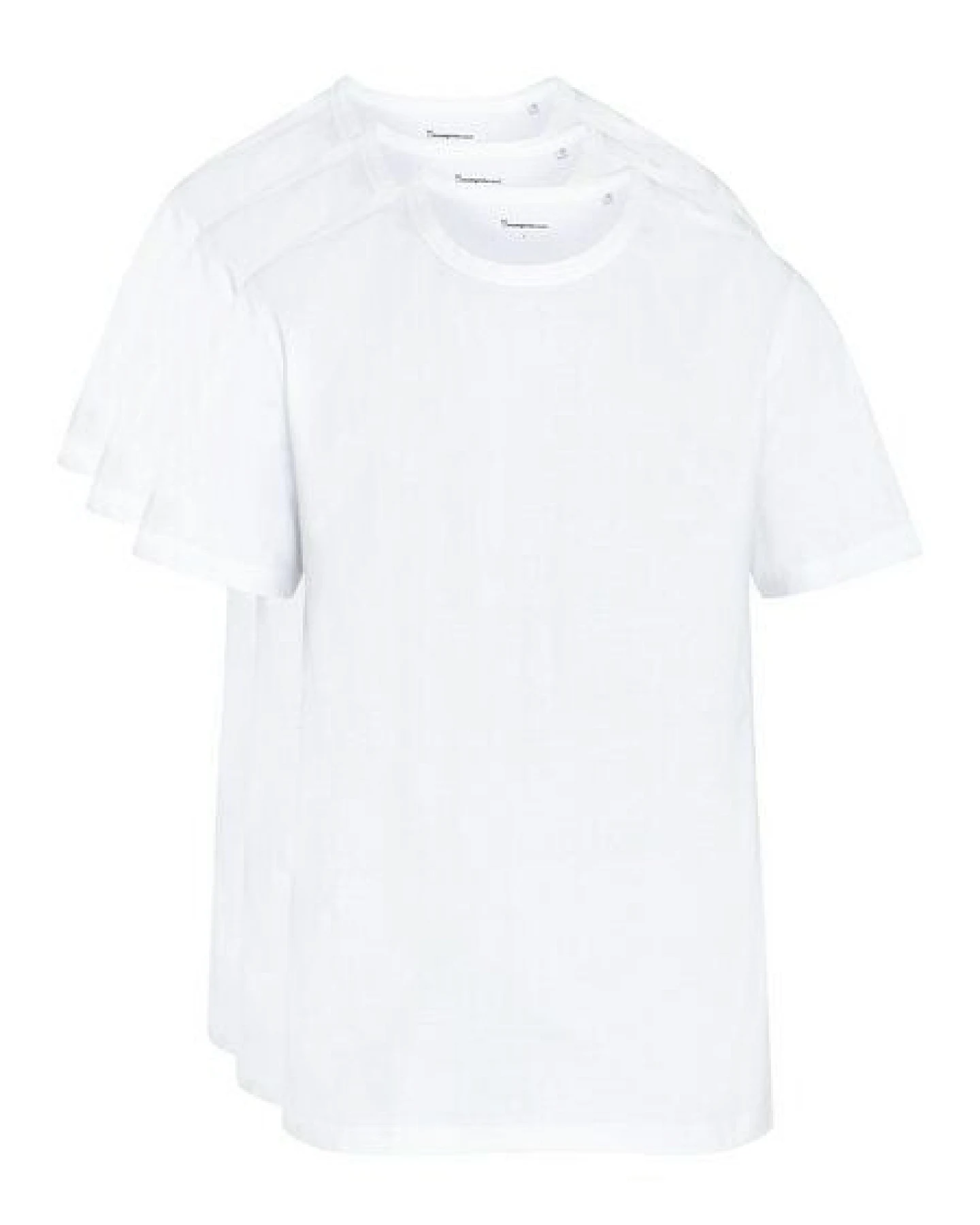 KnowledgeCotton Apparel 3-Pack Basic T-Shirts aus Bio-Baumwolle – Ansicht 2