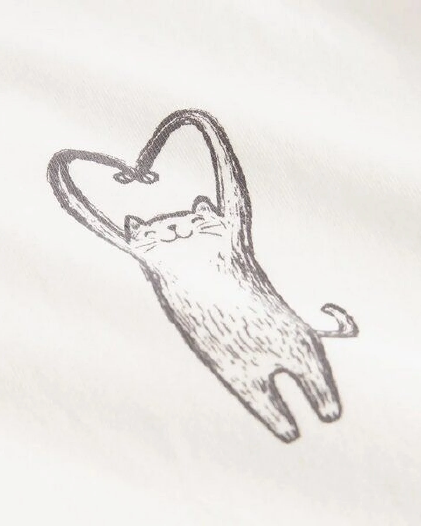 DEDICATED Vadstena T-Shirt Heart Cat – Ansicht 3