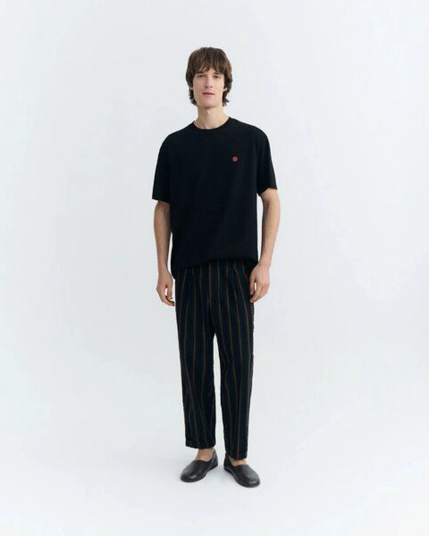 thinking mu Sol Contrast Black Aaron Tee – Ansicht 3