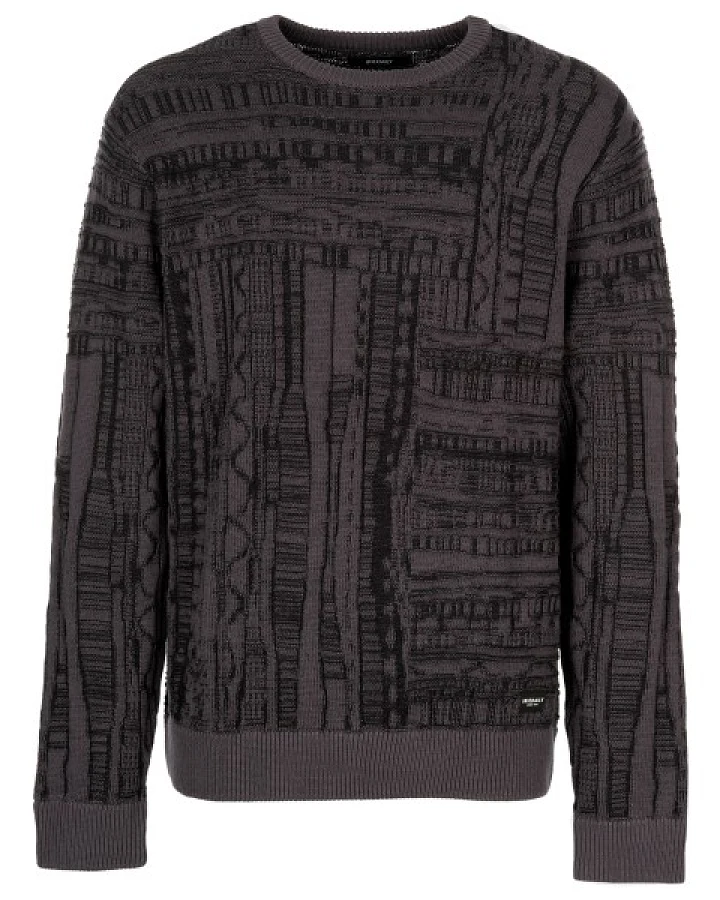 Iriedaily - Theo Structure Knit - Pullover Gr XXL schwarz/grau