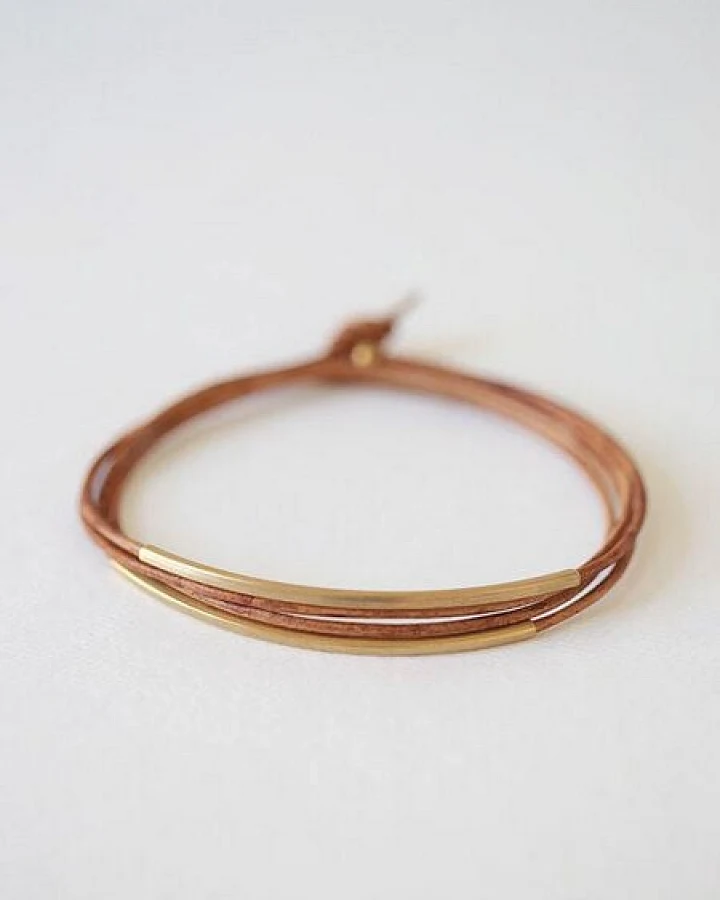 pikfine Tube Armband “Tingval” // vergoldet