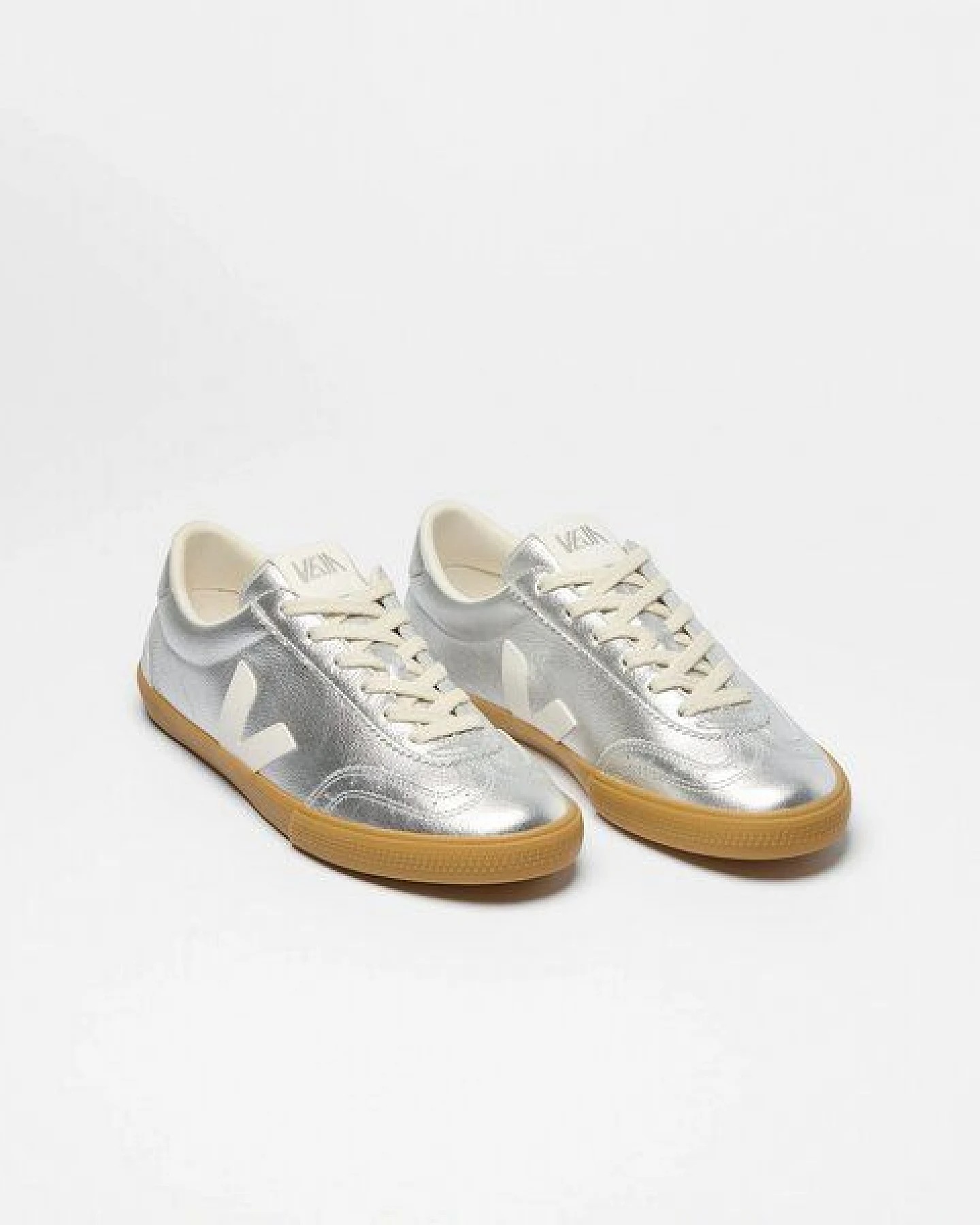 Veja Damen-Sneakers Volley OT Leather Silver Pierre – Ansicht 2