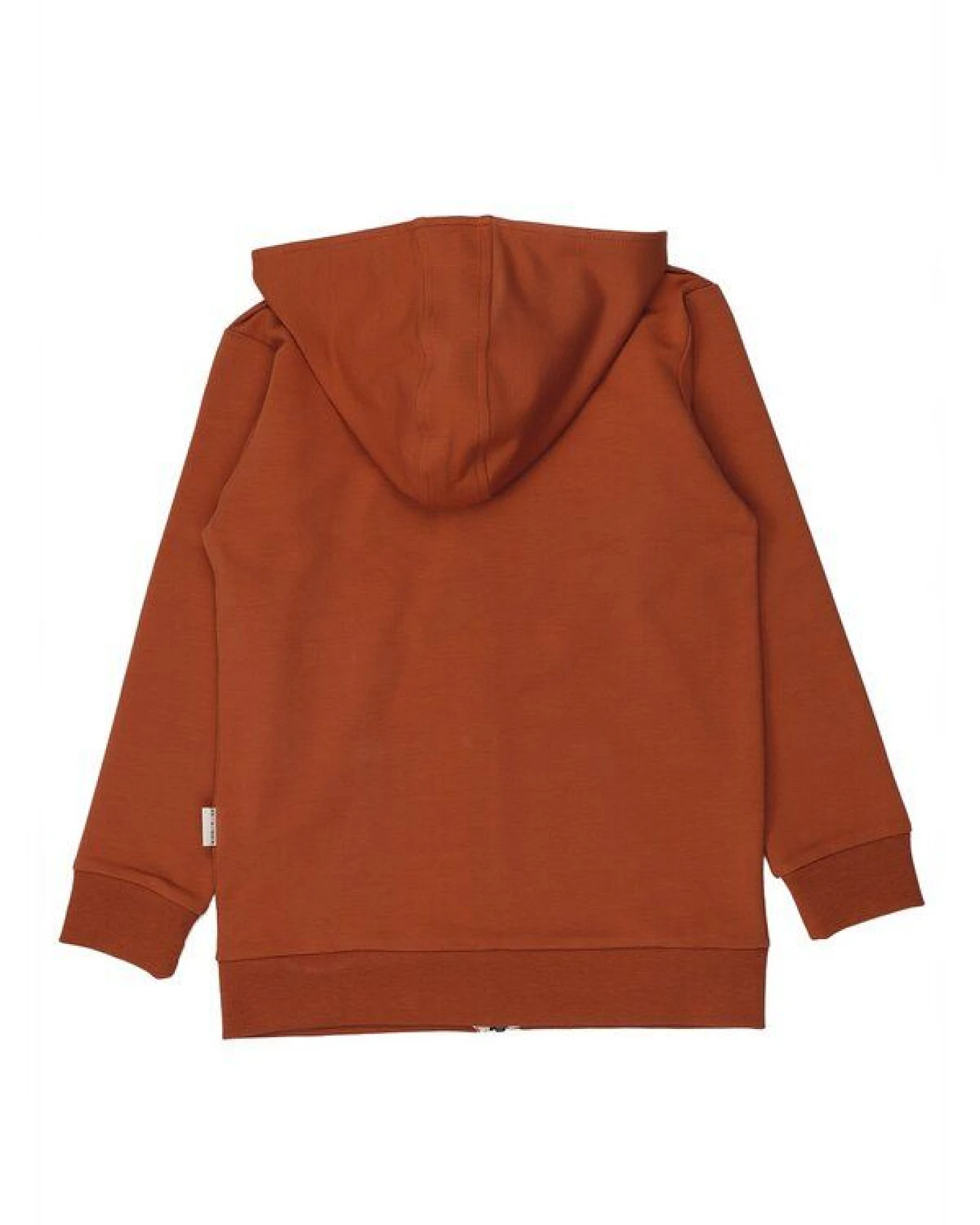 Kapuzenjacke Braun Uni Bio-Baumwolle GOTS – Walkiddy – Ansicht 3