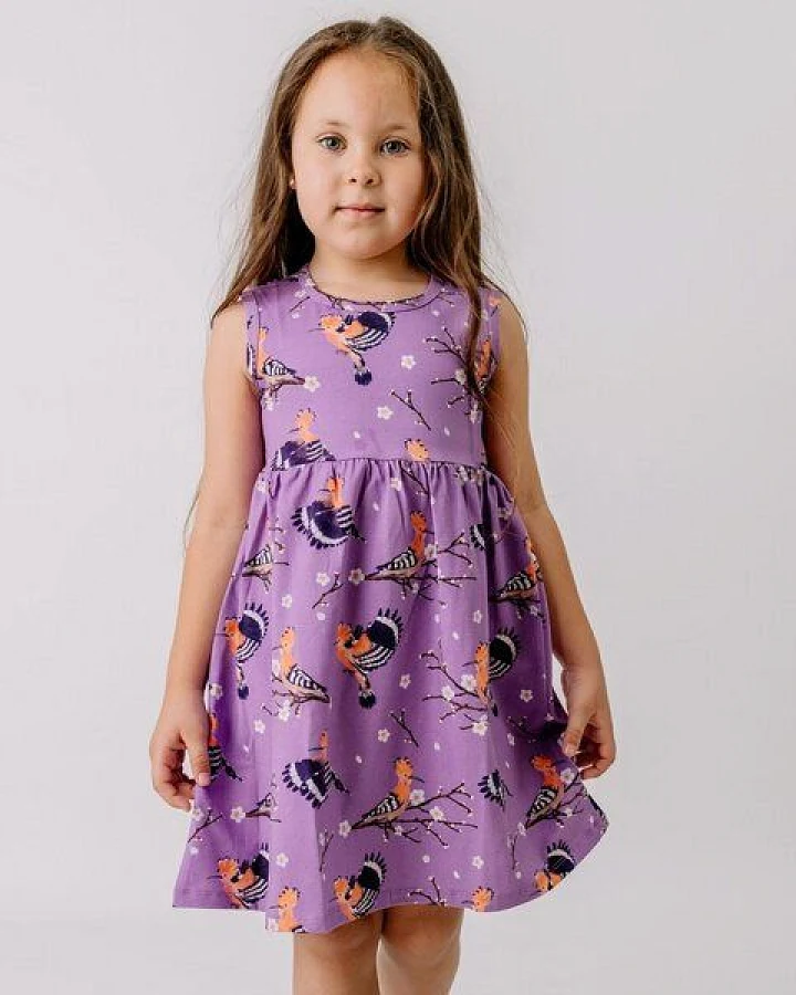 Walkiddy Happy Hoopoes-Sleeveless Dress