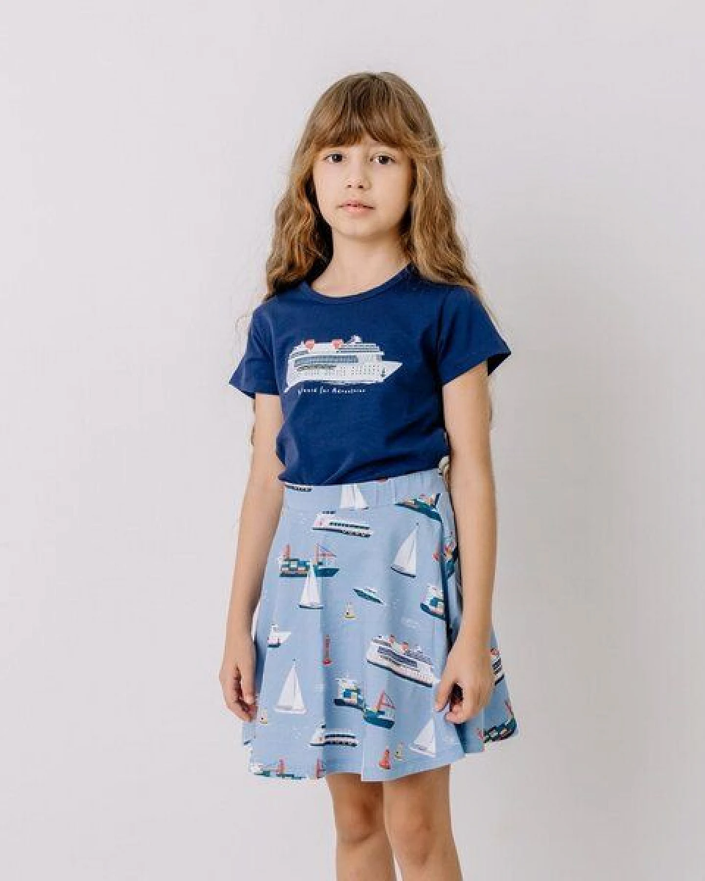 Rock Hellblau Marine Adventures Schiffe-Allover Bio-Baumwolle GOTS – Walkiddy – Ansicht 3