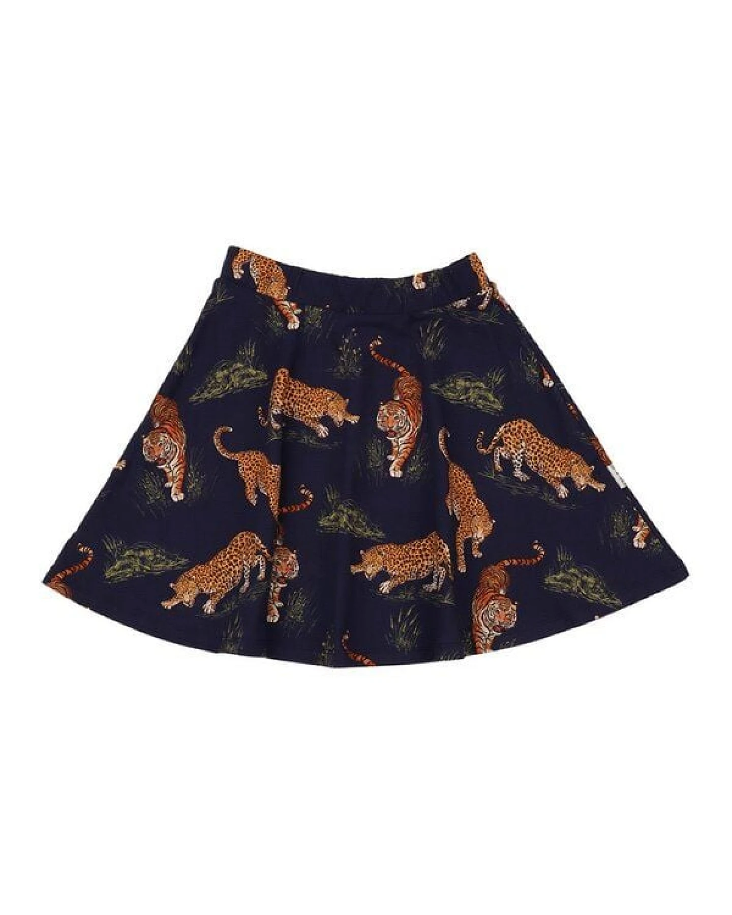 Rock Dunkelblau Tiger & Leopard Allover Bio-Baumwolle GOTS – Walkiddy – Ansicht 4