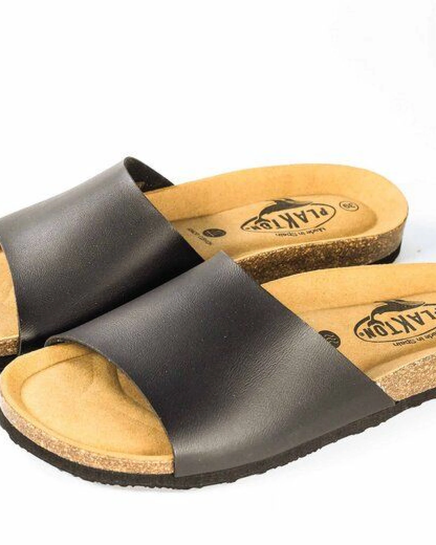 Plakton Vegane offene Damen Sandale BALA mit Korksohle (schwarz) – Ansicht 4