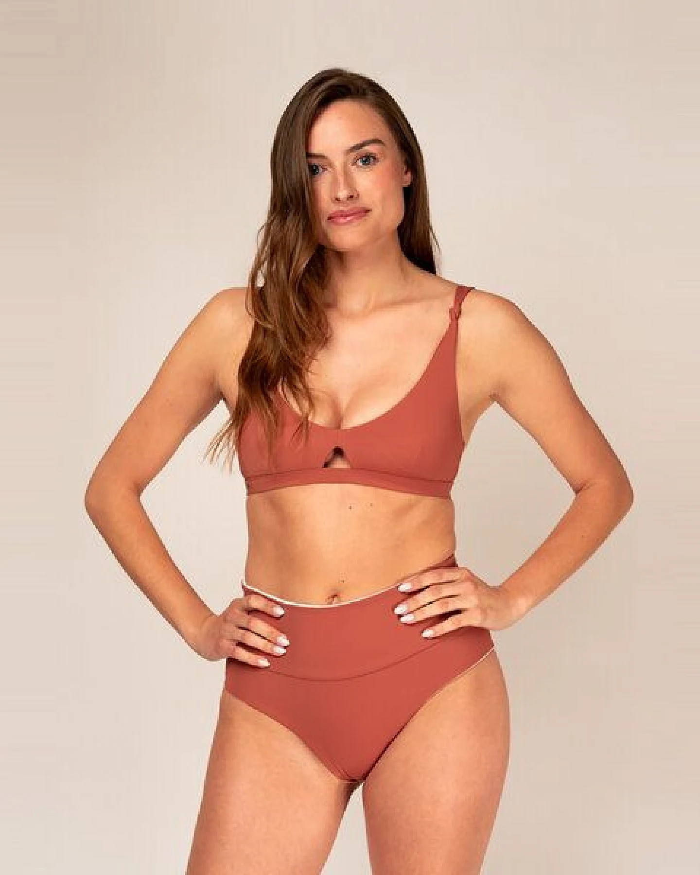 Woodlike Ocean Coral Bikini Top - white / rose brown / lila – Ansicht 2