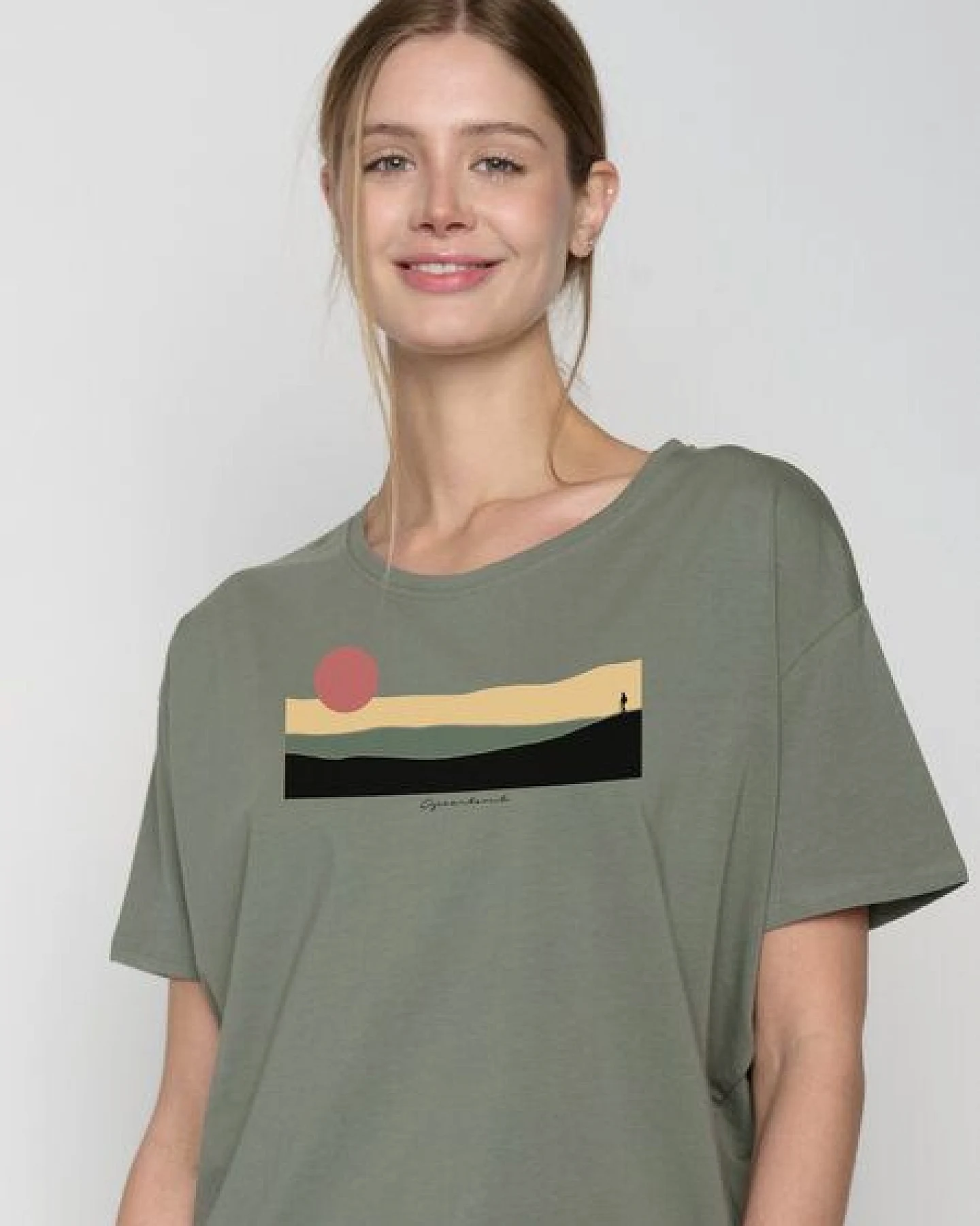 GREENBOMB Nature Pathway Feel - Lässiges T-Shirt aus Bio-Baumwoll-Mix / hochwertiger Print / GOTS / Fair & Vegan – Ansicht 3