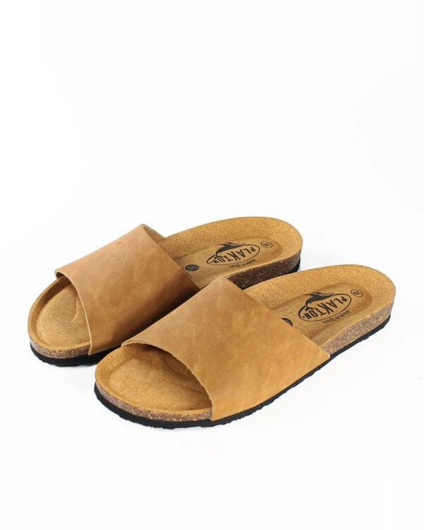 Plakton Vegane offene Damen Sandale BALA mit Korksohle (camel-tapir) – Ansicht 4
