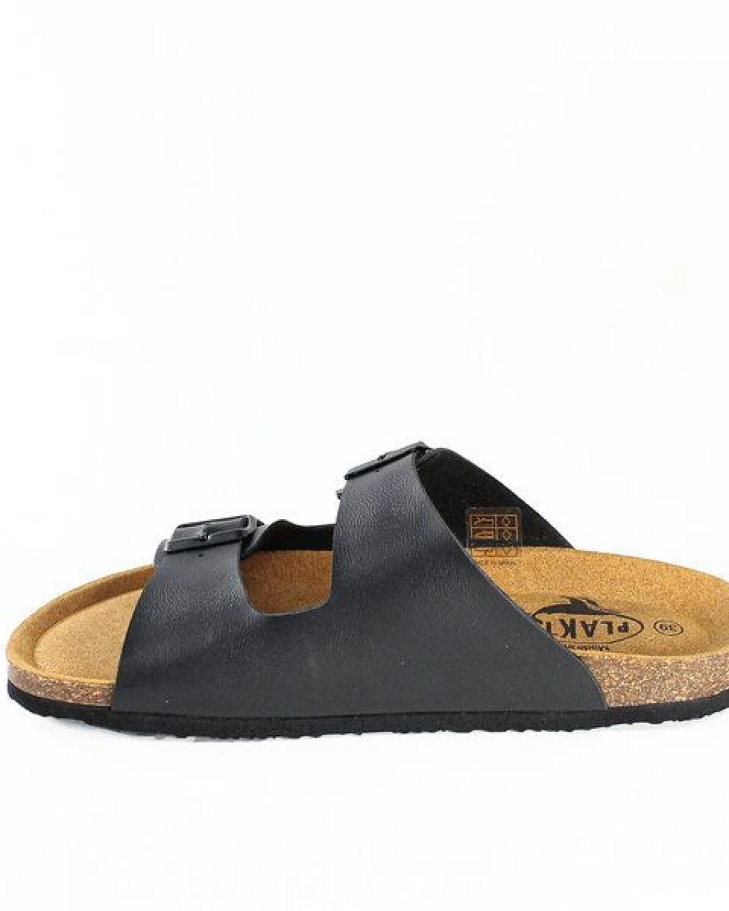 Plakton Vegane Damen Sandale BETA mit Korksohle und einstellbaren Schnallen (schwarz) – Ansicht 4