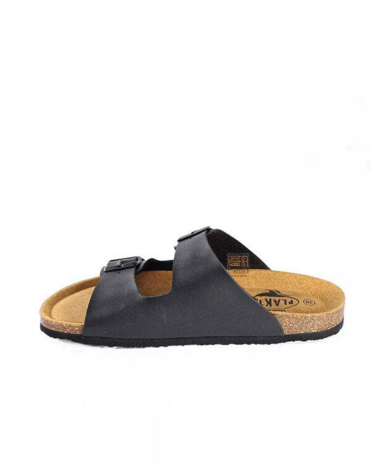 Plakton Vegane Damen Sandale BETA mit Korksohle und einstellbaren Schnallen (schwarz) – Ansicht 4