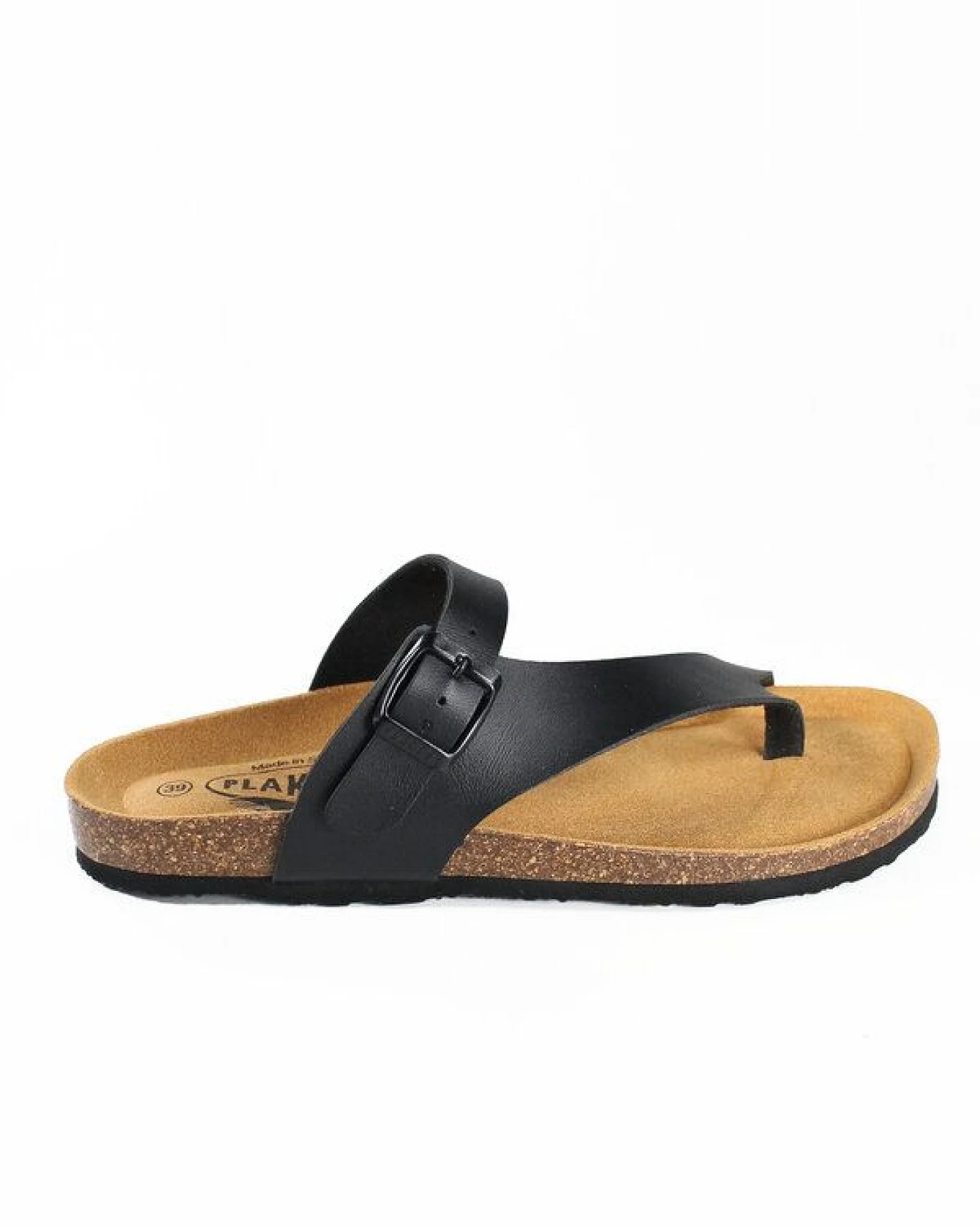 Plakton Vegane Damen Zehentrenner Sandale BATTLE mit Korksohle – Ansicht 4