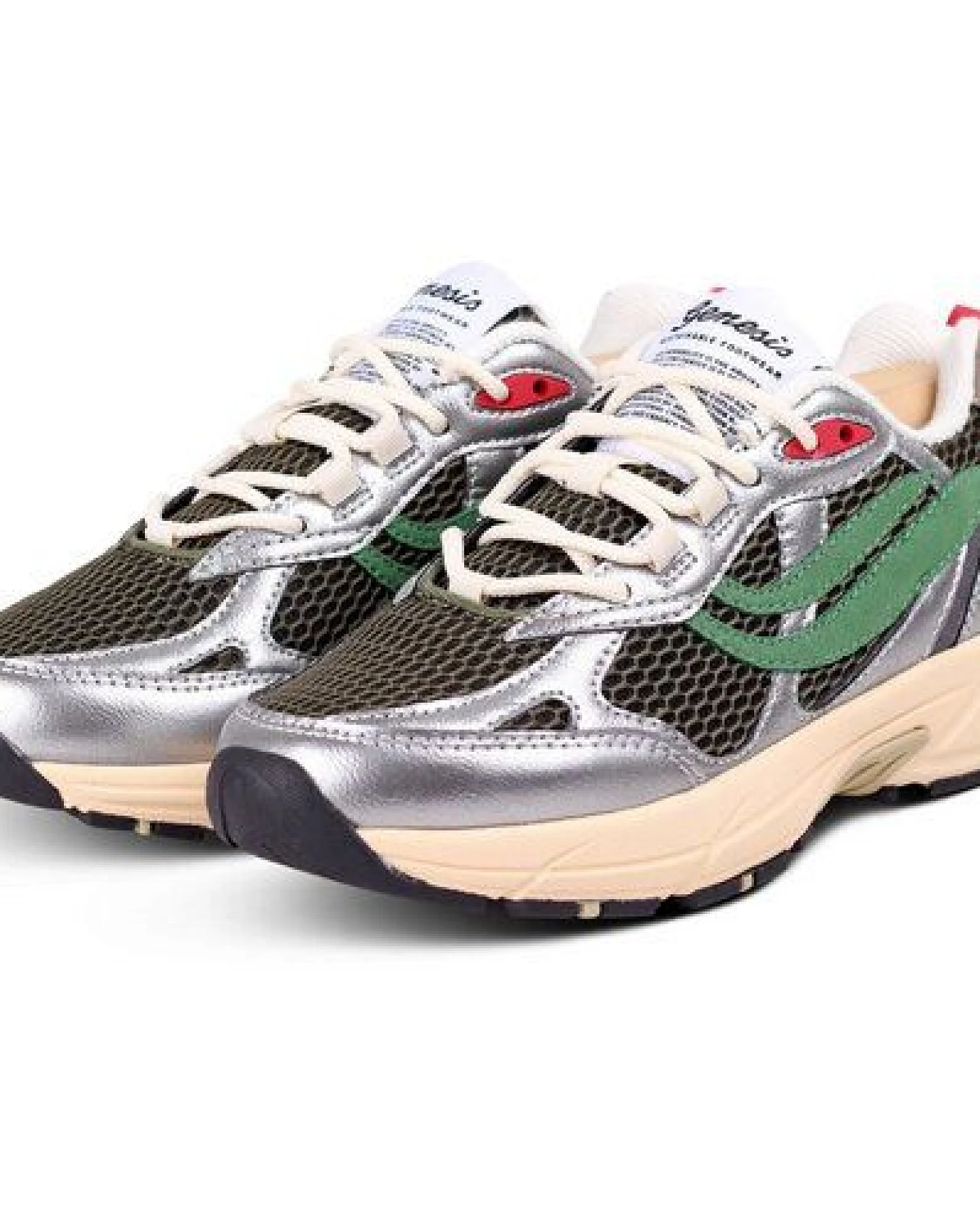 Genesis Footwear Sneaker - G-Eco`99 Contra Mesh Silver/Olive – Ansicht 2