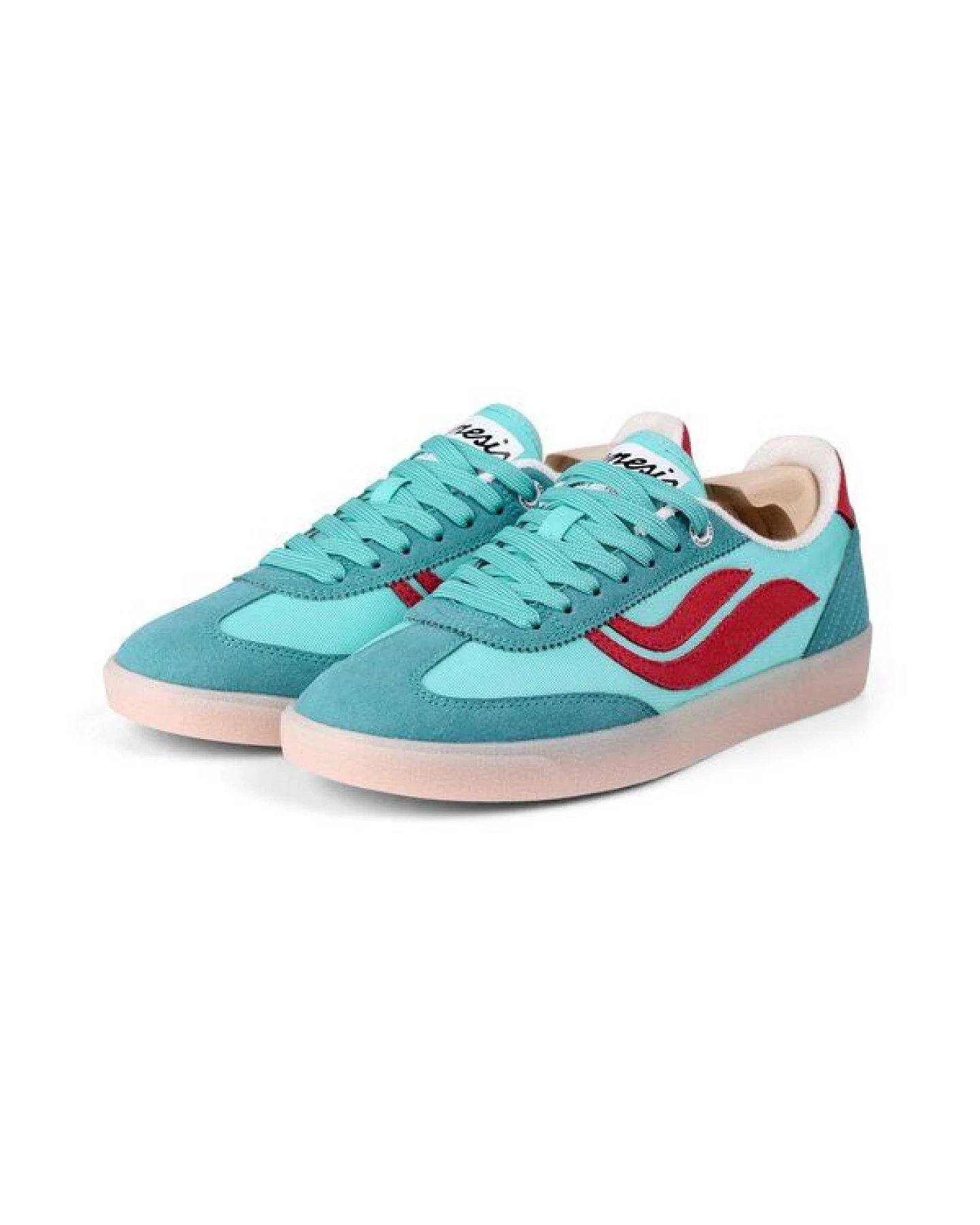 Genesis Footwear Sneaker - G-Volley Mesh Turquoise/Red/Light Gum – Ansicht 2