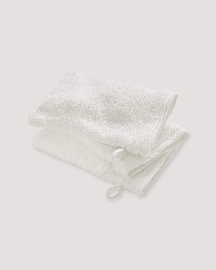 hessnatur Waschhandschuh im 3er-Pack aus Bio-Baumwolle - weiß - Größe 15x20 cm