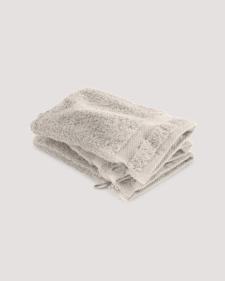hessnatur Waschhandschuh im 3er-Pack aus Bio-Baumwolle - beige - Größe 15x20 cm
