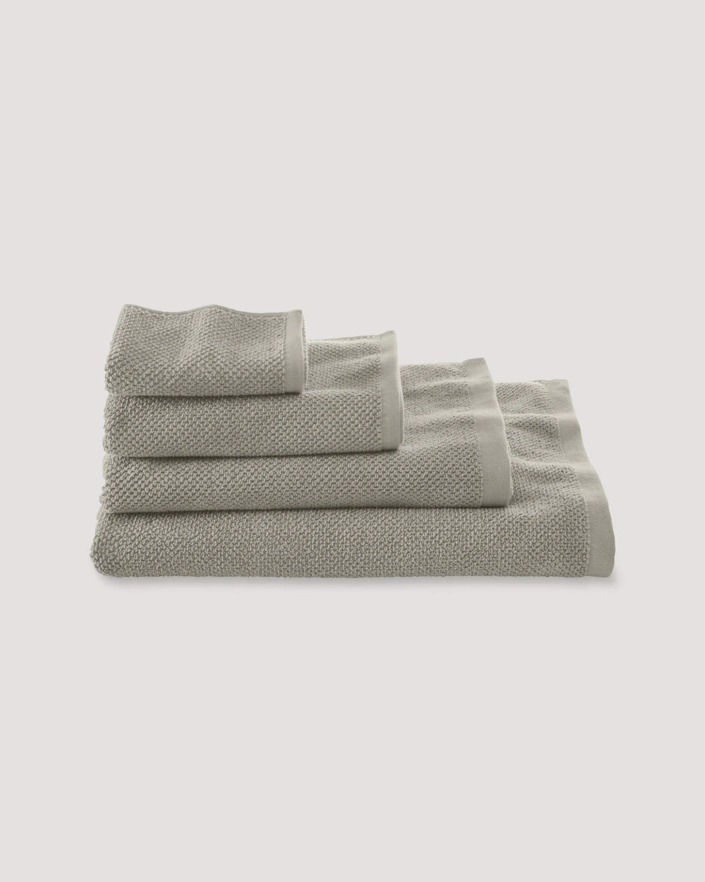 hessnatur Frottier-Handtuch mit Struktur aus Bio-Baumwolle - beige - Größe 30x50 cm – Ansicht 2