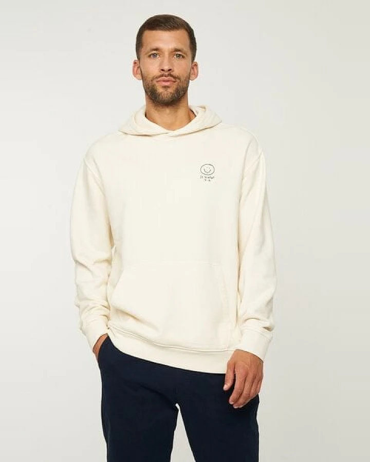 Herren Hoodie aus Bio-Baumwolle (recycled) Mix - OLIVE SMILEY - recolution
