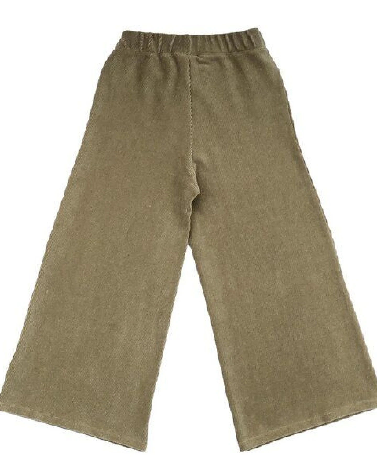 Kinder Hose weit GOTS zertifiziert, olivgrün, Bio-Baumwolle, Unisex, Kordelbund, weich – Walkiddy – Ansicht 3