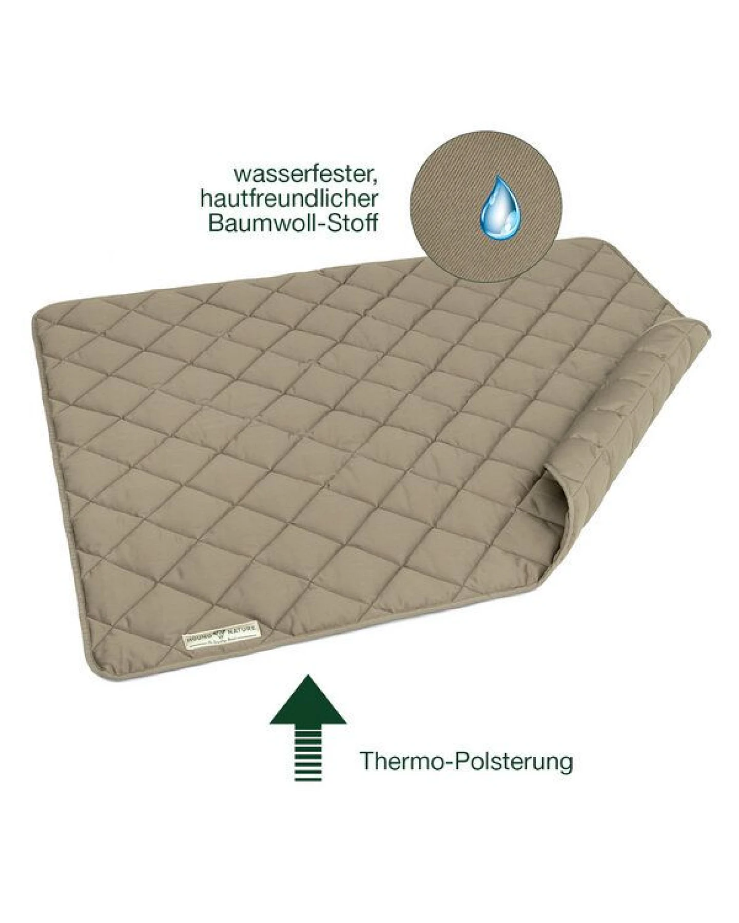 HOUND & NATURE Wasserdichte Baumwoll - Hundedecke - DAVOS waterproof – Ansicht 4