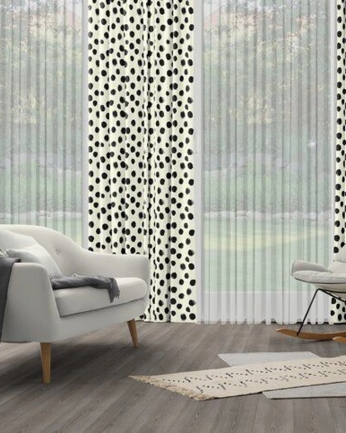 Nature by Adam Vorhang aus Leinen & Bio-Baumwolle - Made in Germany - Dots – Ansicht 4