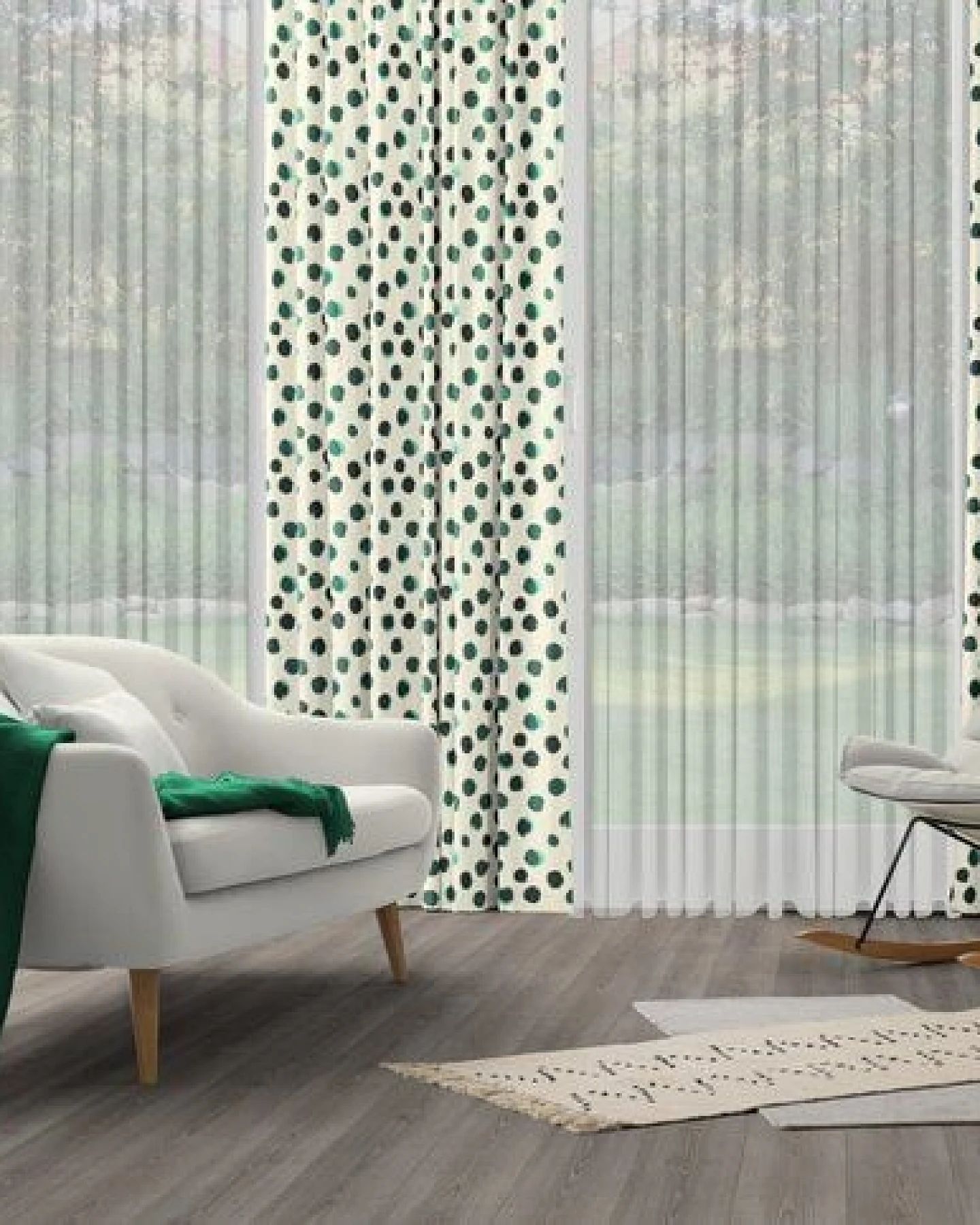 Nature by Adam Vorhang aus Leinen & Bio-Baumwolle - Made in Germany - Dots – Ansicht 4