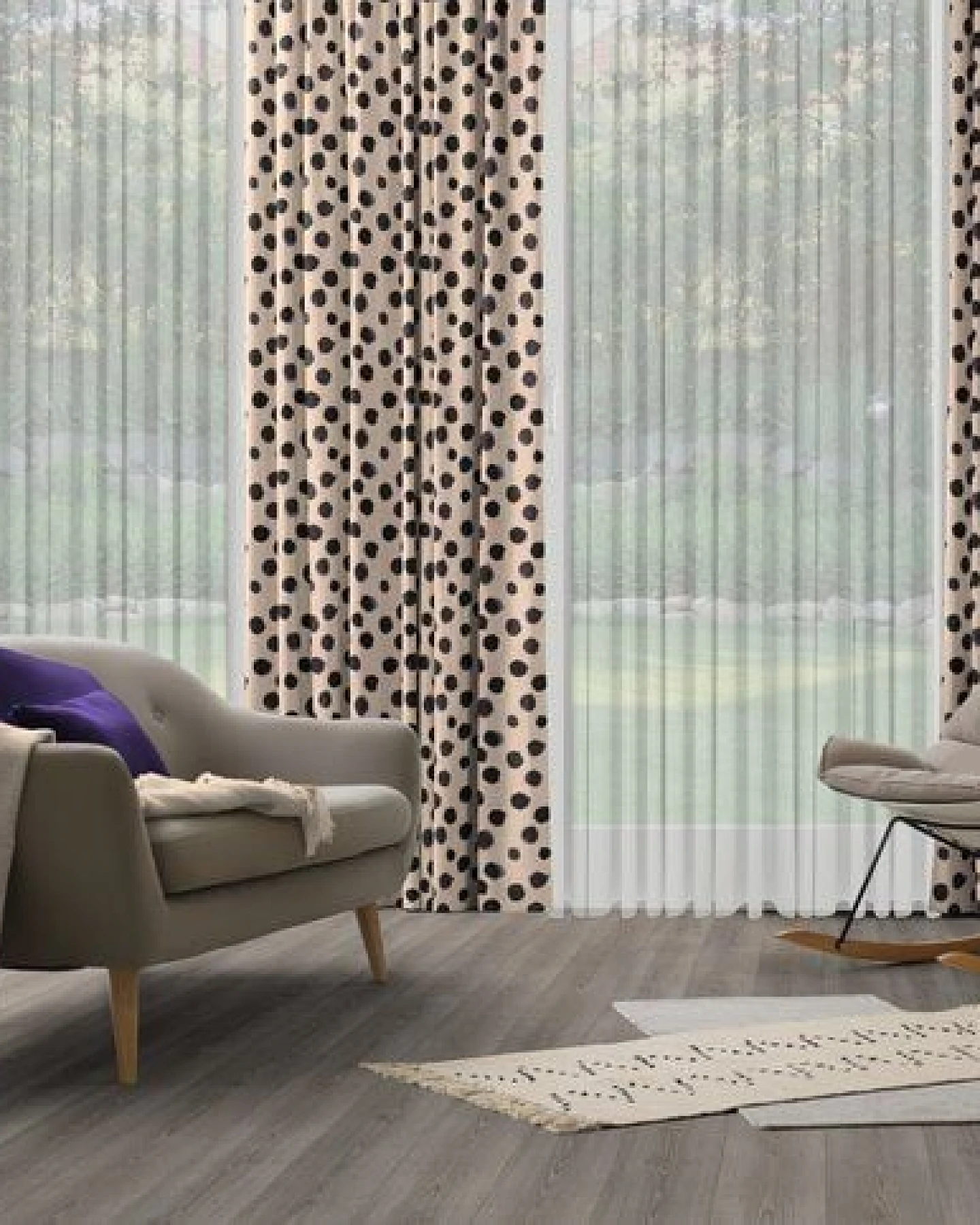 Nature by Adam Vorhang aus Leinen & Bio-Baumwolle - Made in Germany - Dots – Ansicht 4