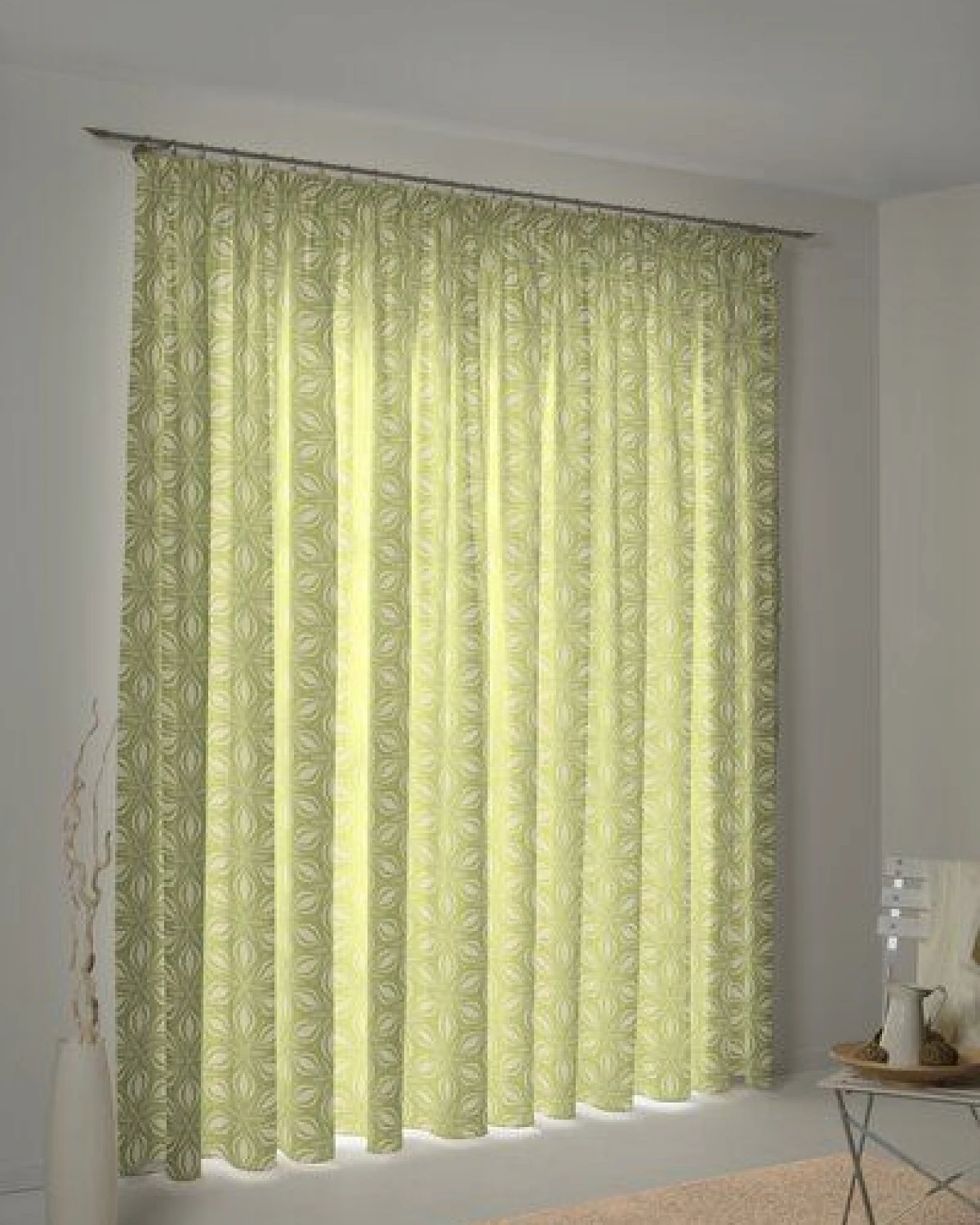Nature by Adam Vorhang aus 100% Bio-Baumwolle - Made in Germany - Retro Floret – Ansicht 4