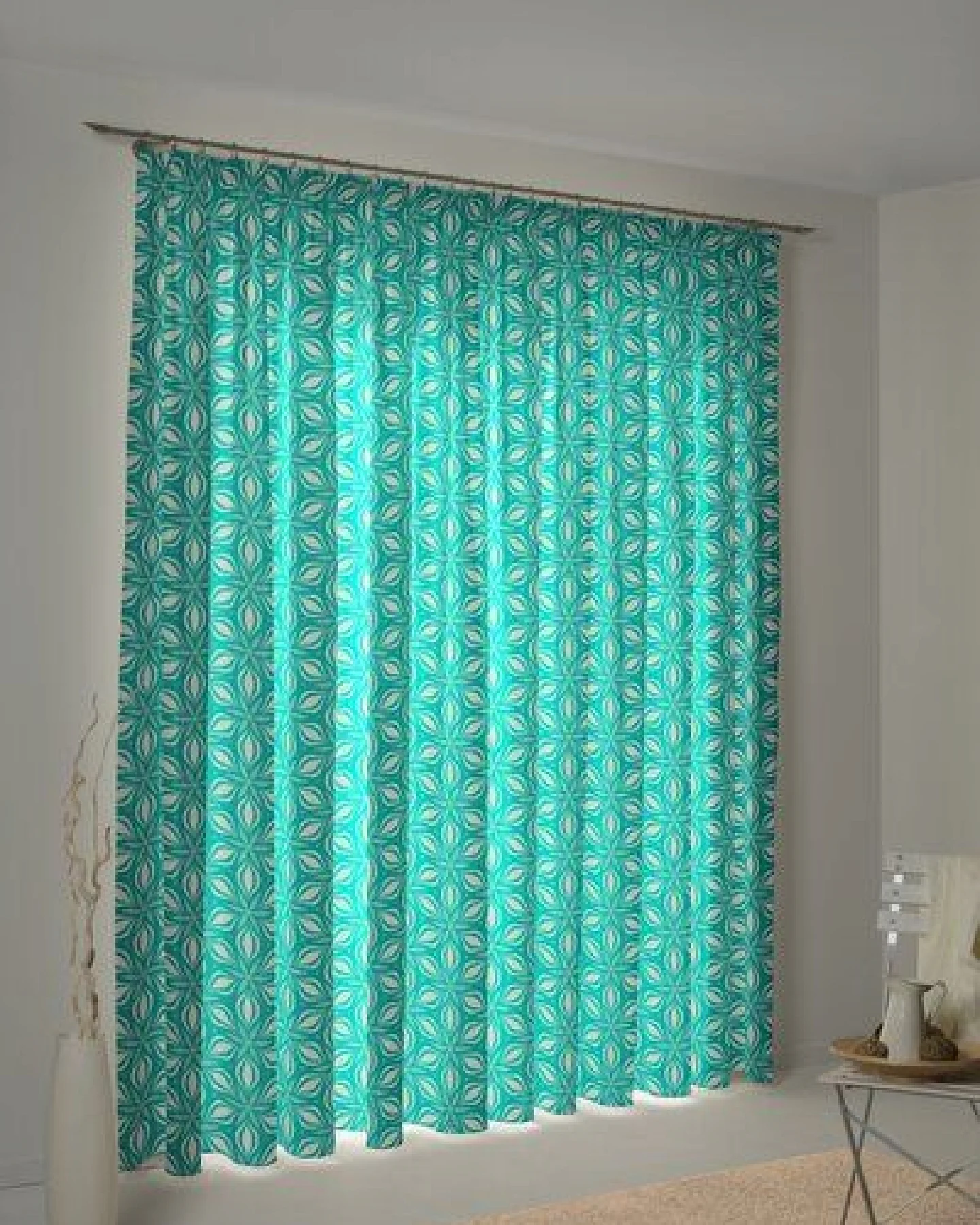 Nature by Adam Vorhang aus 100% Bio-Baumwolle - Made in Germany - Retro Floret – Ansicht 4