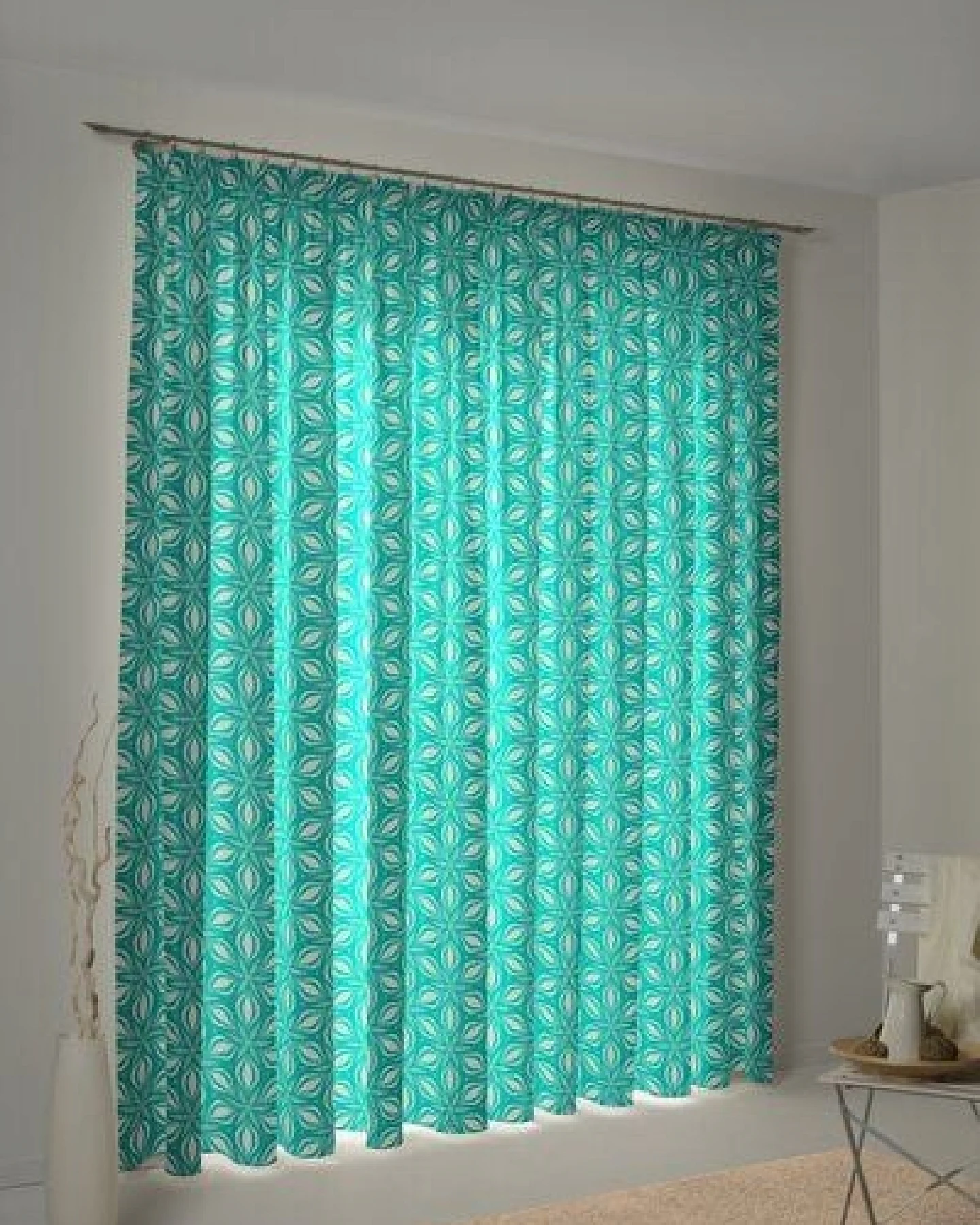 Nature by Adam Vorhang aus 100% Bio-Baumwolle - Made in Germany - Retro Floret – Ansicht 4