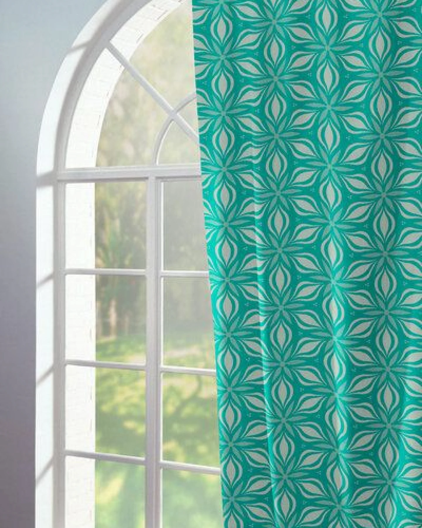 Nature by Adam Vorhang aus 100% Bio-Baumwolle - Made in Germany - Retro Floret – Ansicht 2