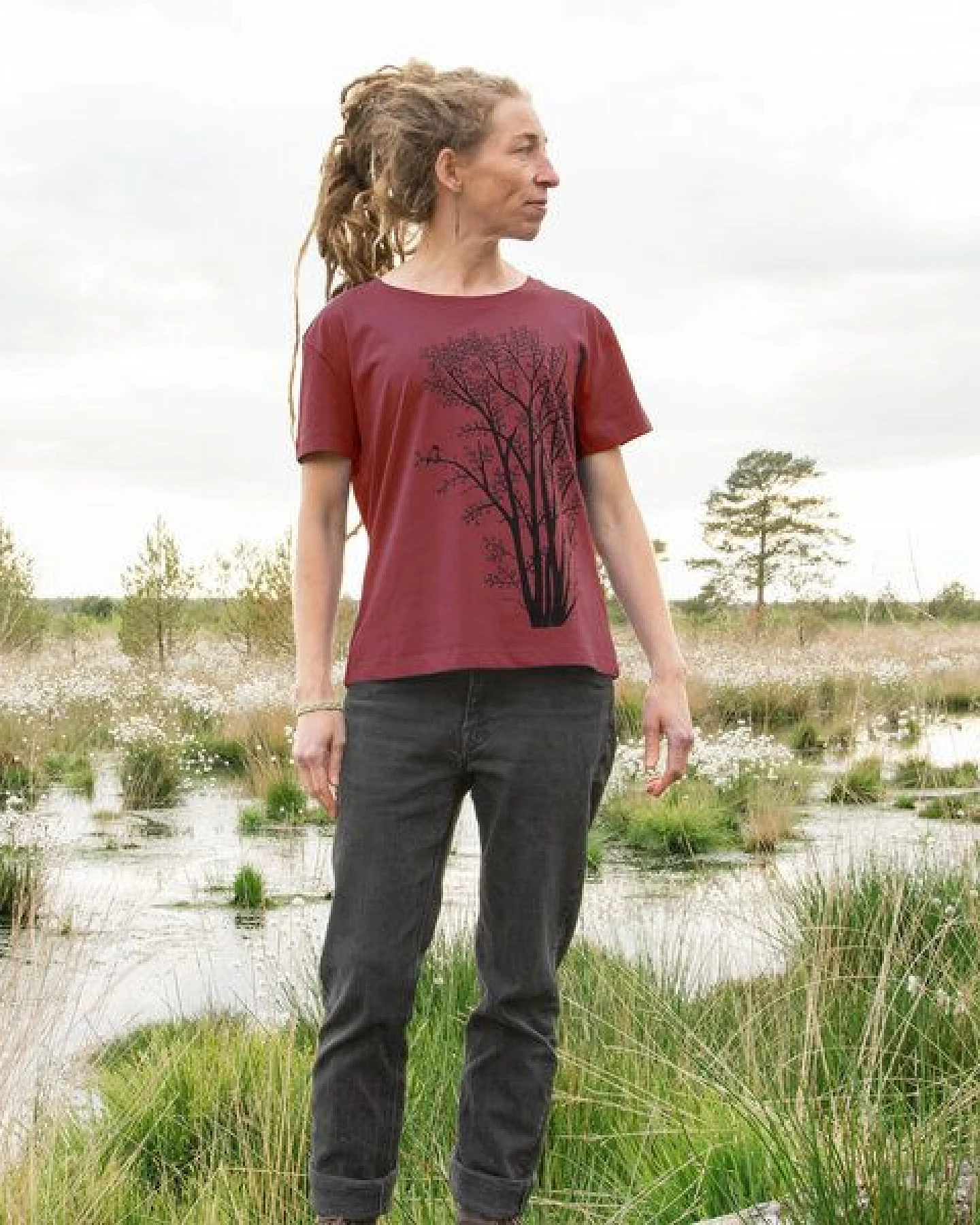 Cmig Damen T-Shirt Erle mit Elster – Ansicht 4