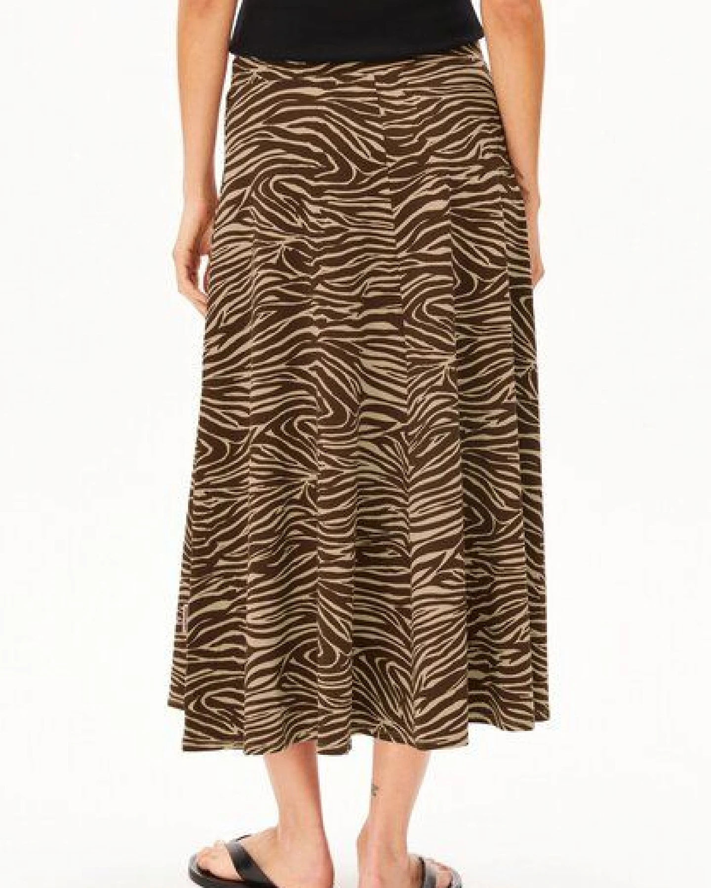 ARMEDANGELS ILENIAA LARAA ZEBRA Damen Jerseyrock aus Bio-Baumwoll Mix – Ansicht 2