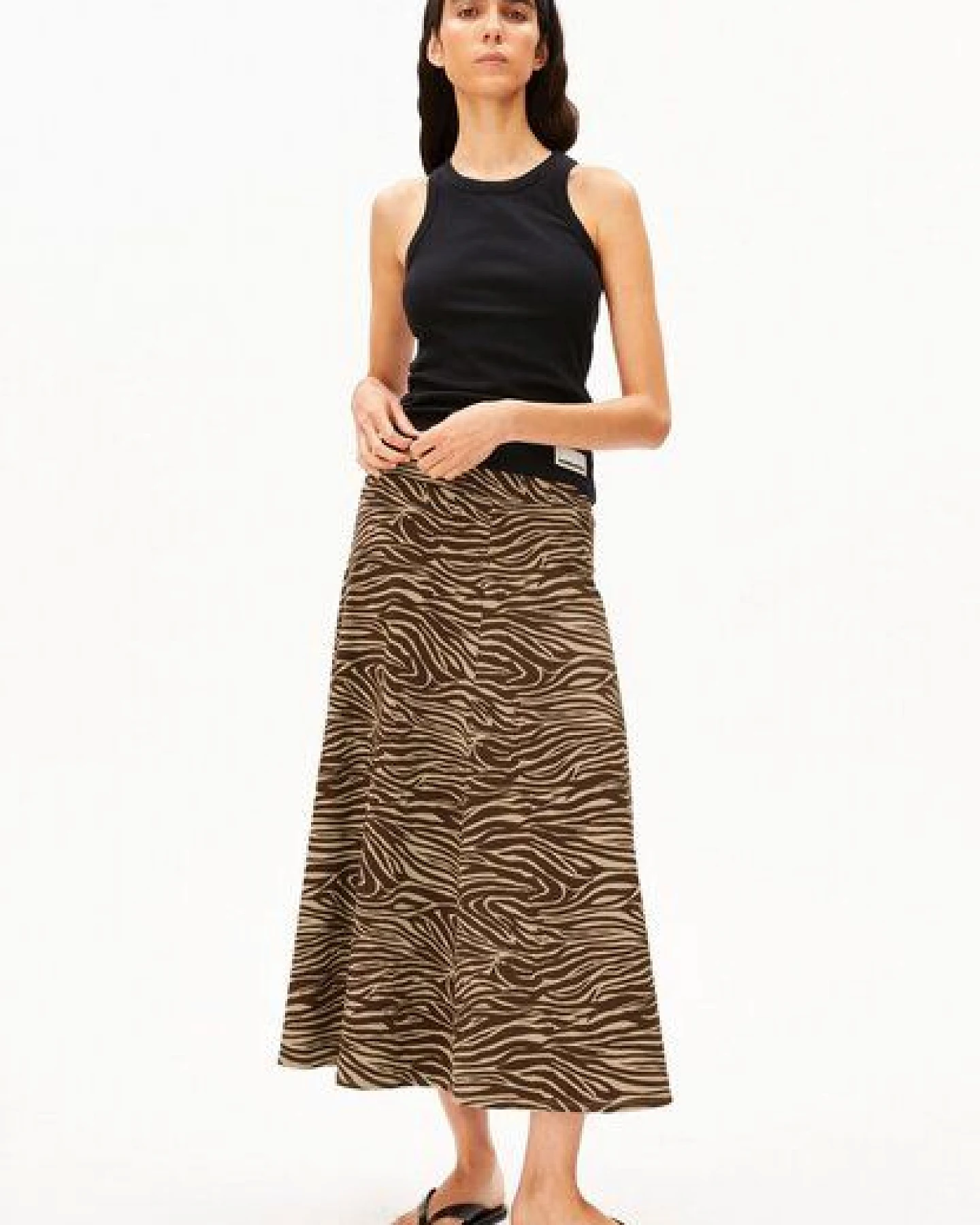 ARMEDANGELS ILENIAA LARAA ZEBRA Damen Jerseyrock aus Bio-Baumwoll Mix – Ansicht 4
