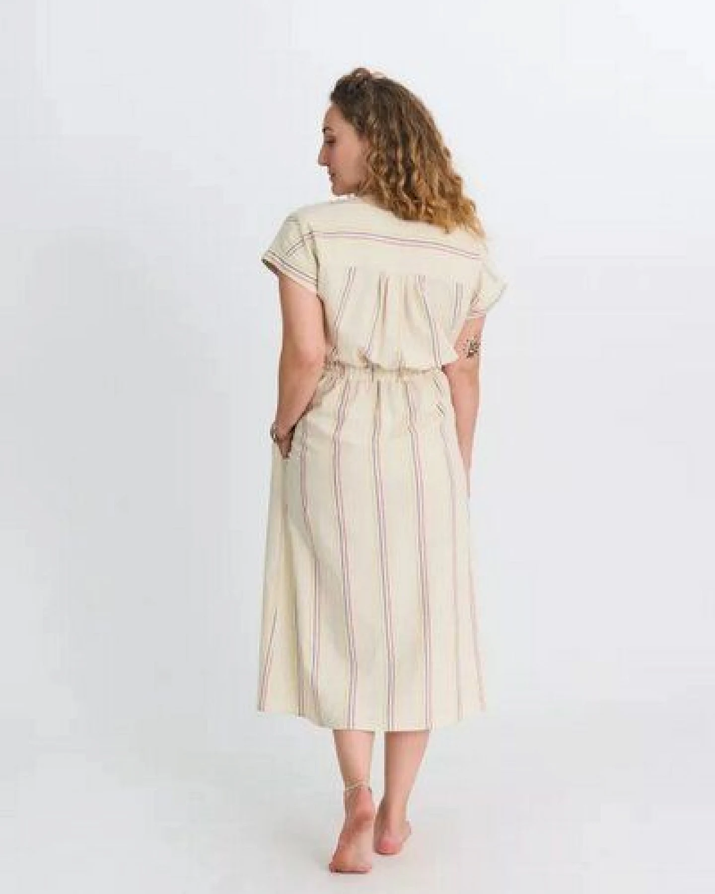 Zerum Midikleid mit Streifen Modell: Tanja – Ansicht 3